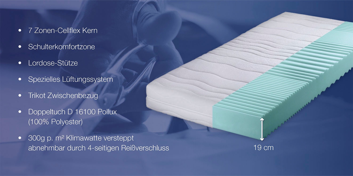 Murmelland Komfortschaummatratze "ML 19" 19 cm hoch Raumgewicht: 25 kg/m³ 1 günstig online kaufen