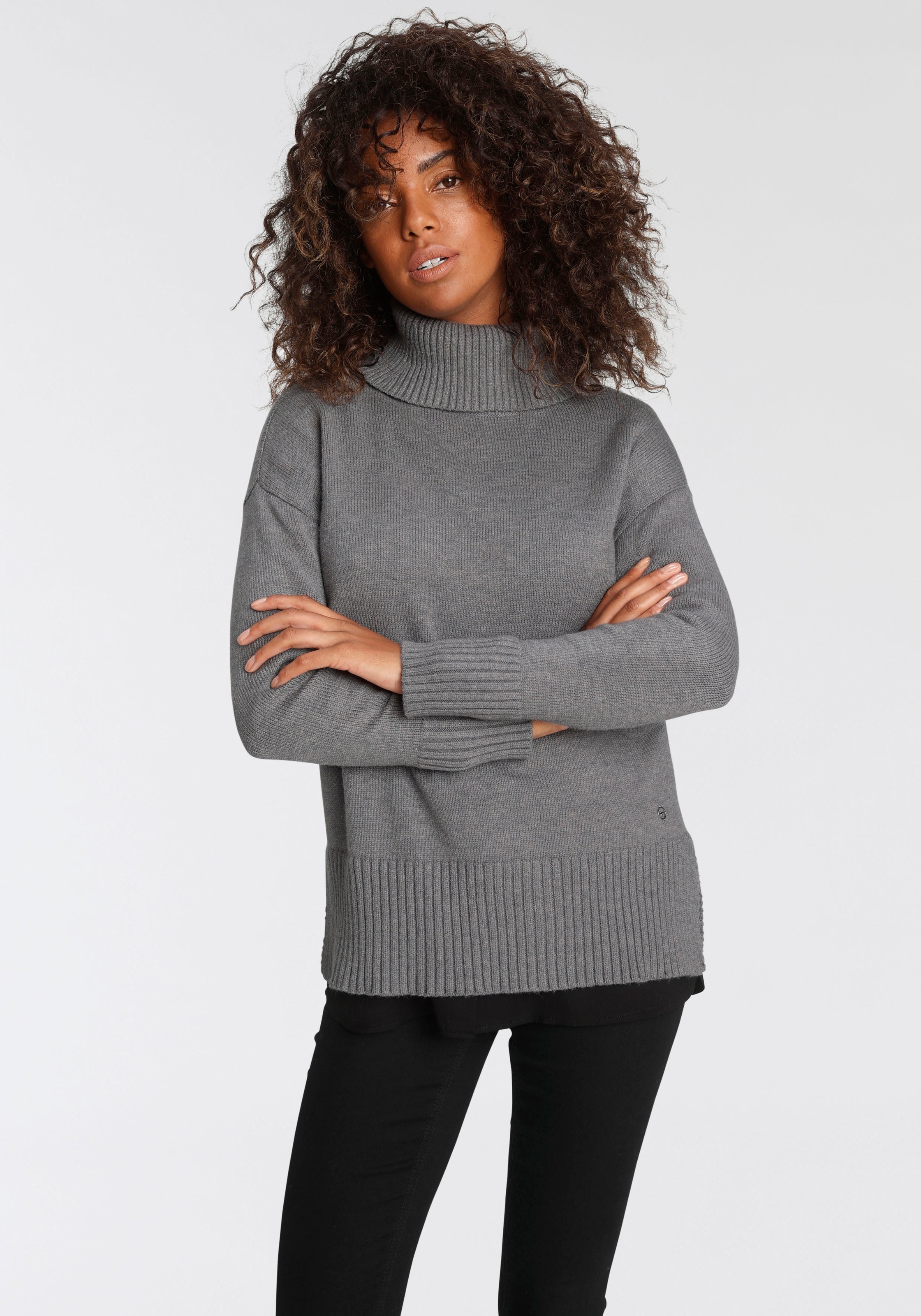 Tamaris Rollkragenpullover, in lässiger Form mit seitlichen Schlitzen günstig online kaufen