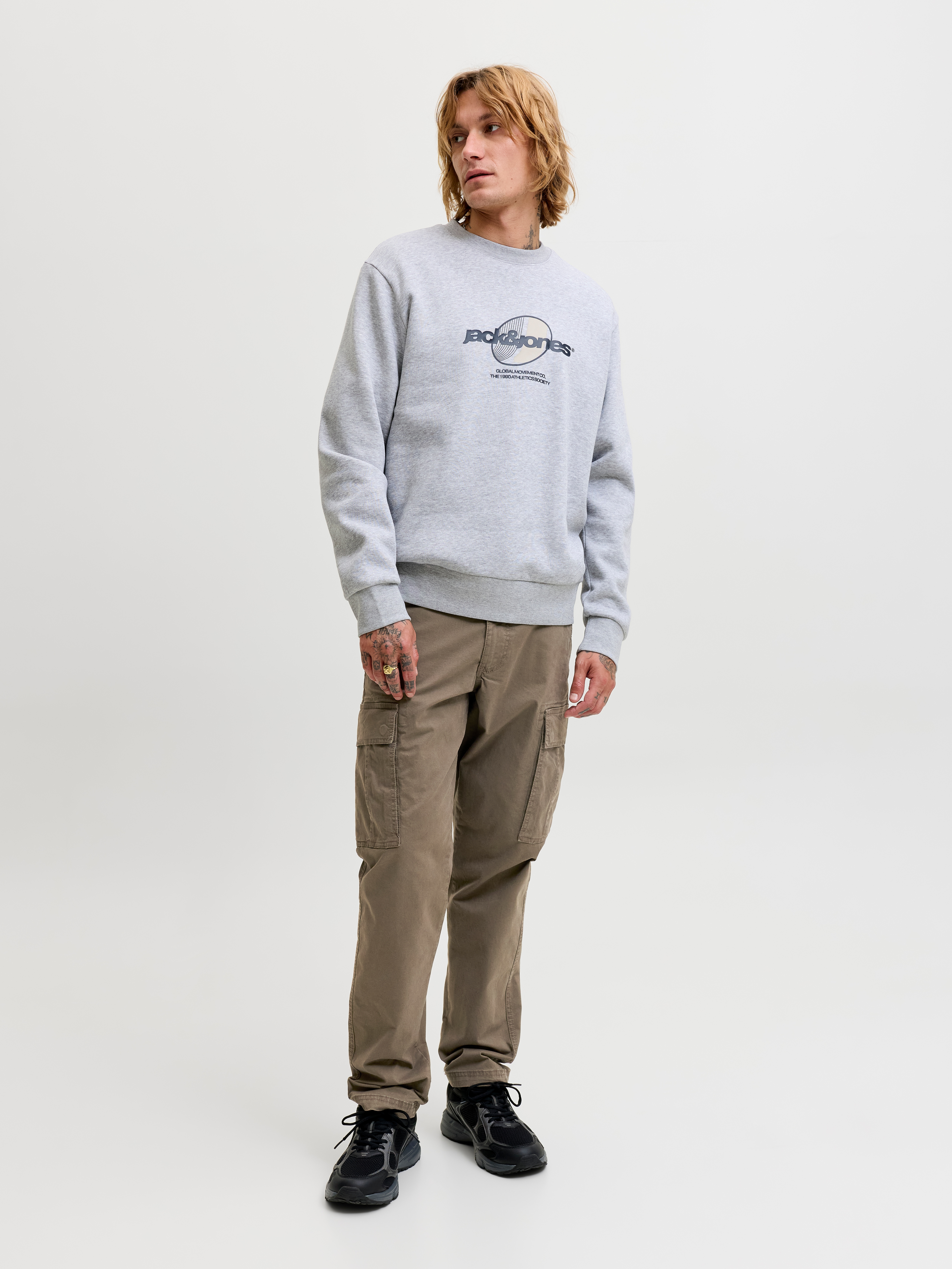 Jack & Jones Cargohose "JPSTKANE FRANK CARGO NOOS" Baumwollmischung, locker geschnitten
