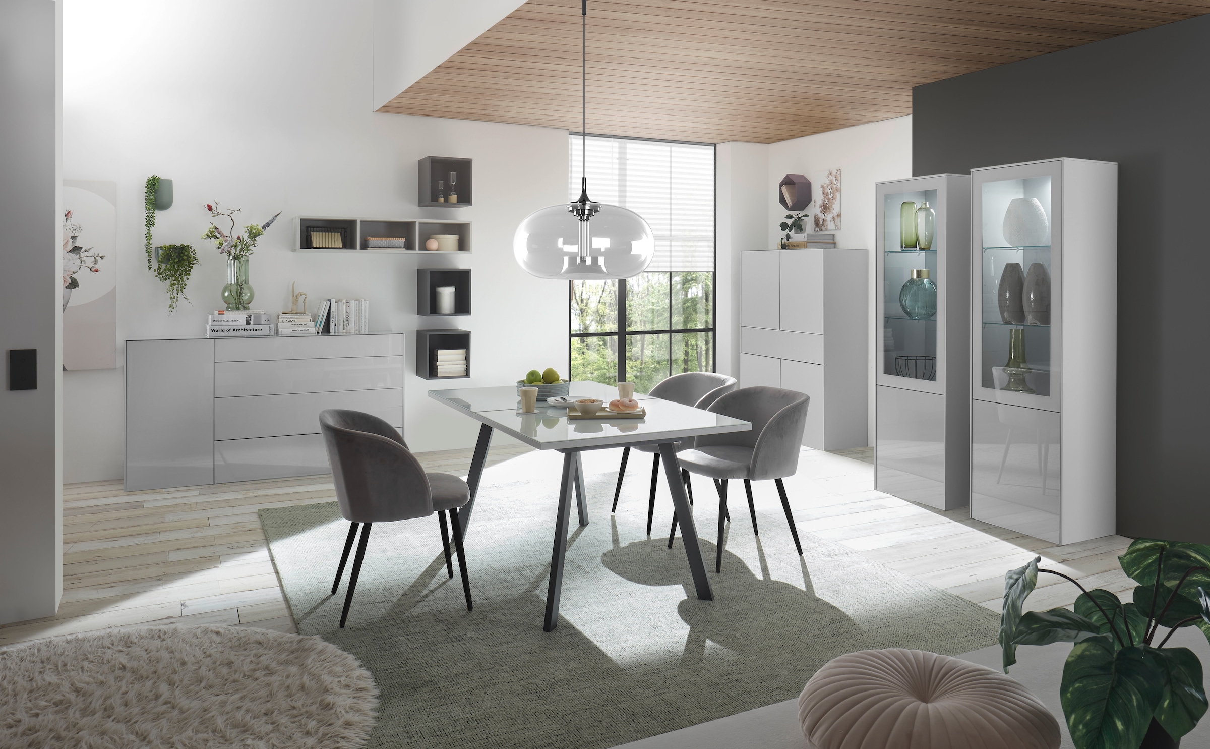 Mäusbacher Standvitrine »Imola TOPSELLER!«, (OTTOs Choice), Mäusbacher Vitrine mit Glas- und Holztür
