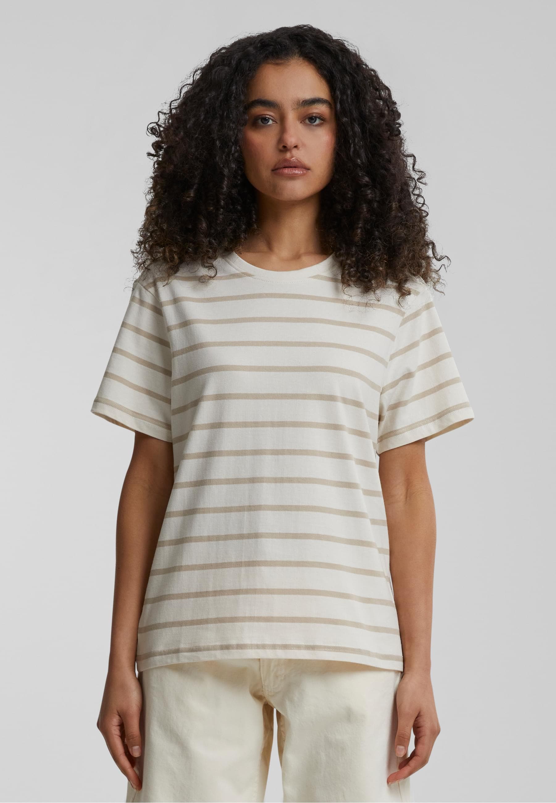 URBAN CLASSICS T-Shirt »Urban Classics Damen Ladies Striped Boxy Tee«, (1 tlg.)