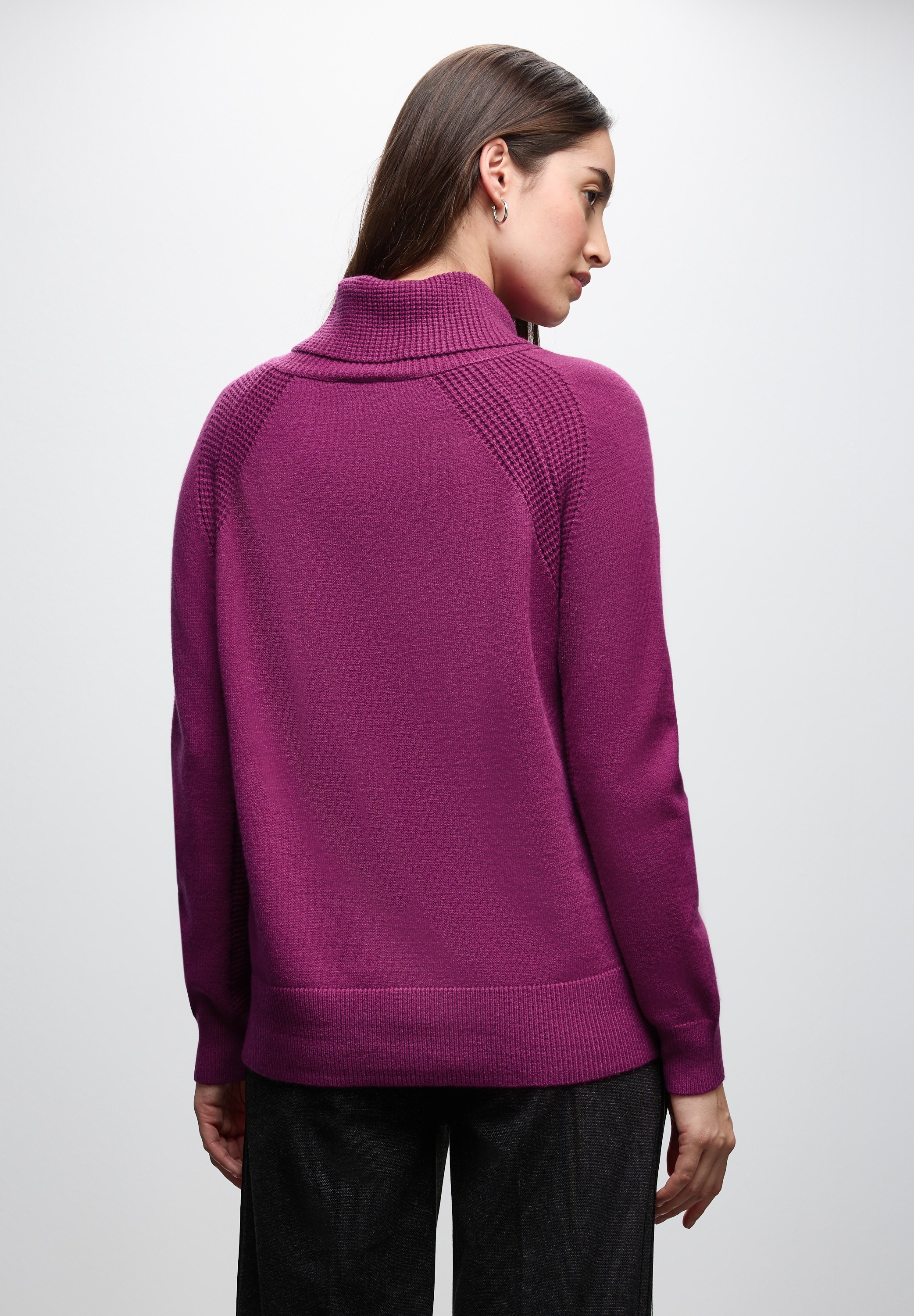 STREET ONE Rollkragenpullover, mit Stehkragen