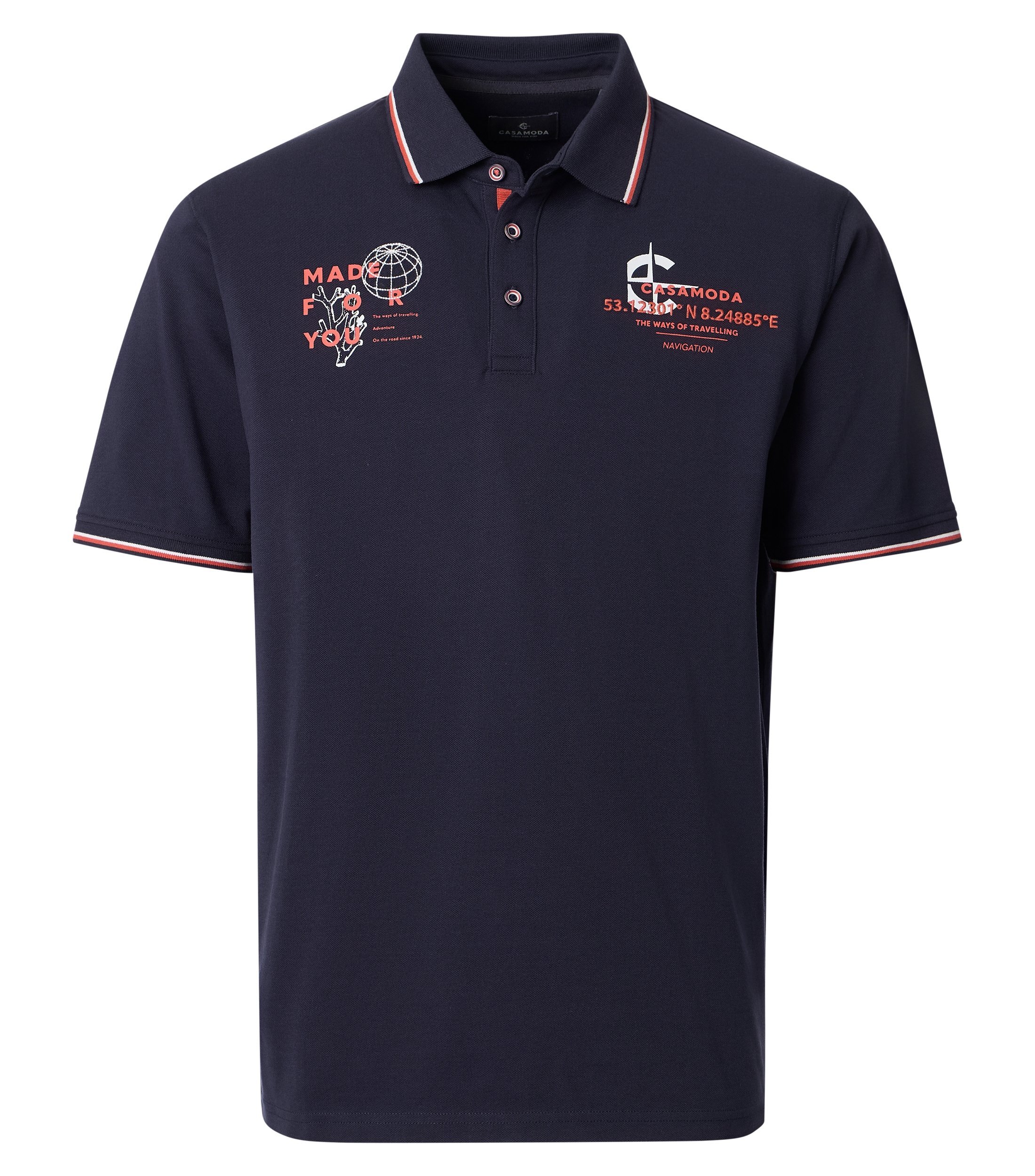 CASAMODA Poloshirt "CASAMODA Polo-Shirt Print"