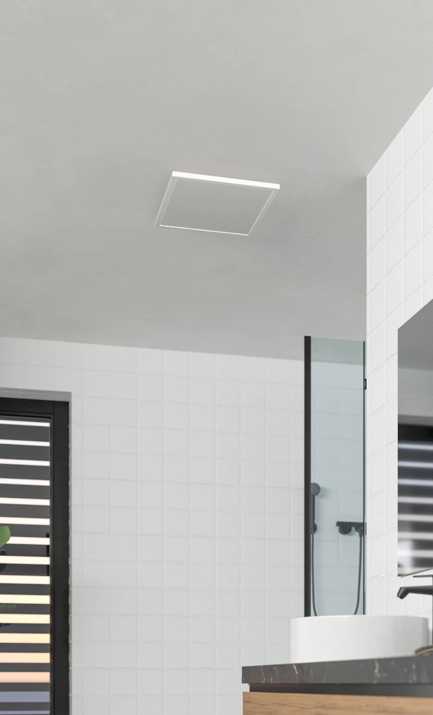 EGLO Deckenleuchte »Rovito Deckenlampe, Deckenbeleuchtung, Badlampe, Kunststoff, IP44« LED-Modul 1 Stk. Kaltweiß | Neutralweiß | Warmweiß Wand-/Deckenleuchte - L39 x B39 x H3 cm - weiß - 17,6W inkl.