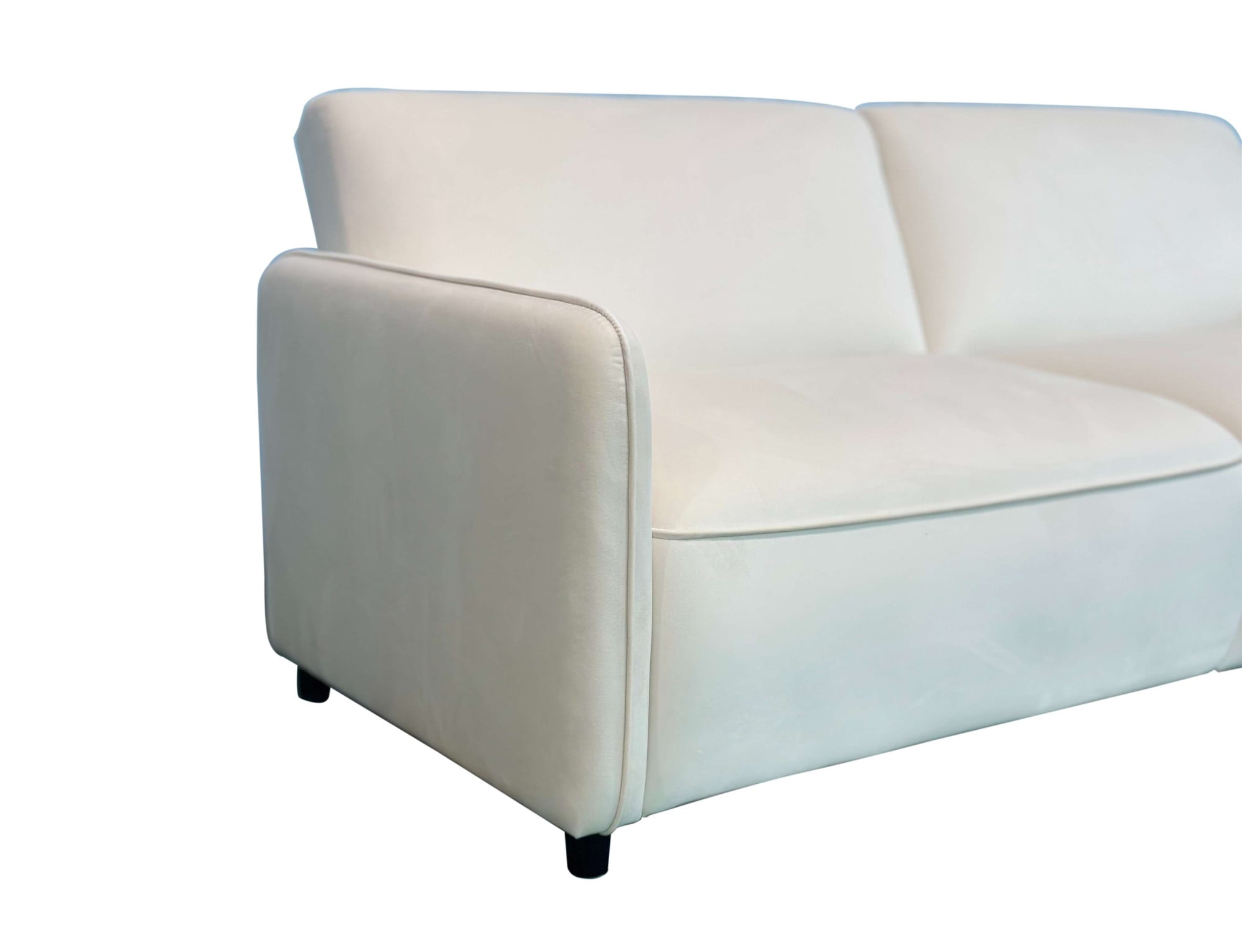 Dorel Home 3-Sitzer »Allie Curved Schlafsofa 209 cm«, Bettfunktion (110/190), verstellbare Rückenlehne, Cord u. Velours