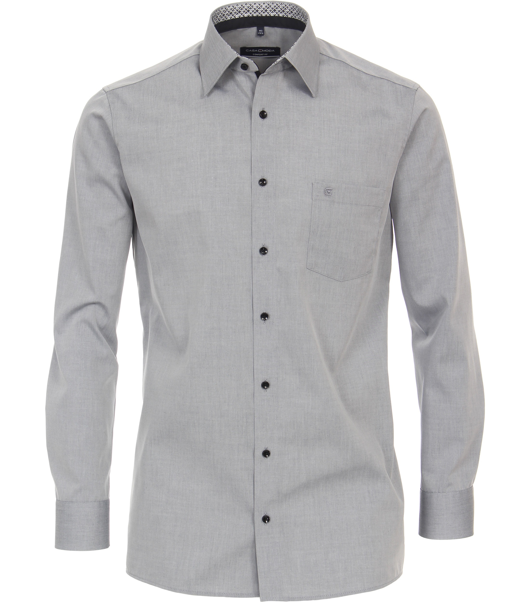 CASAMODA Business Shirt Solid Light Gray 41 4