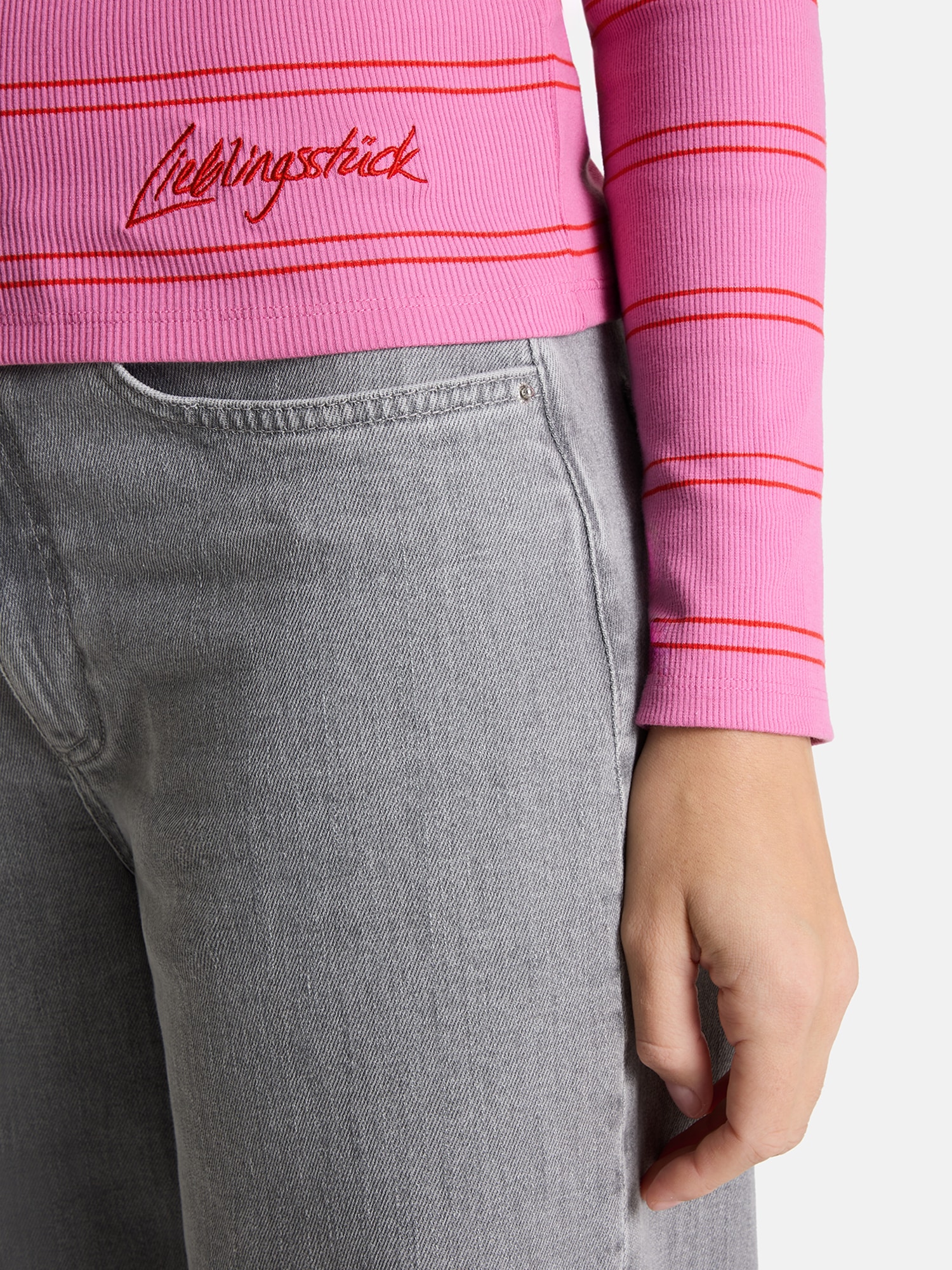 Thumbnail - Lieblingsstück Langarmshirt "SinaL" mit Herzmotiv und Streifen