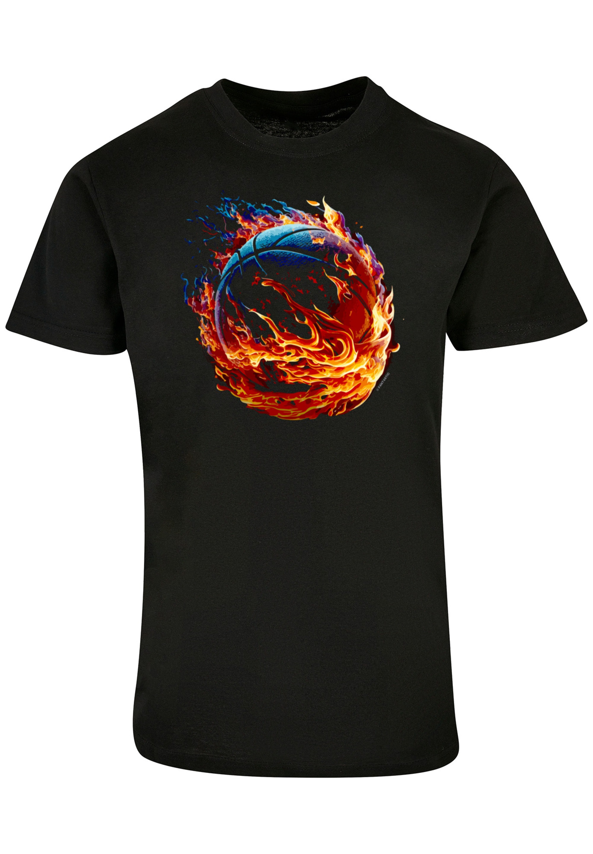 F4NT4STIC T-Shirt »Basketball On Fire Sport UNISEX« Print