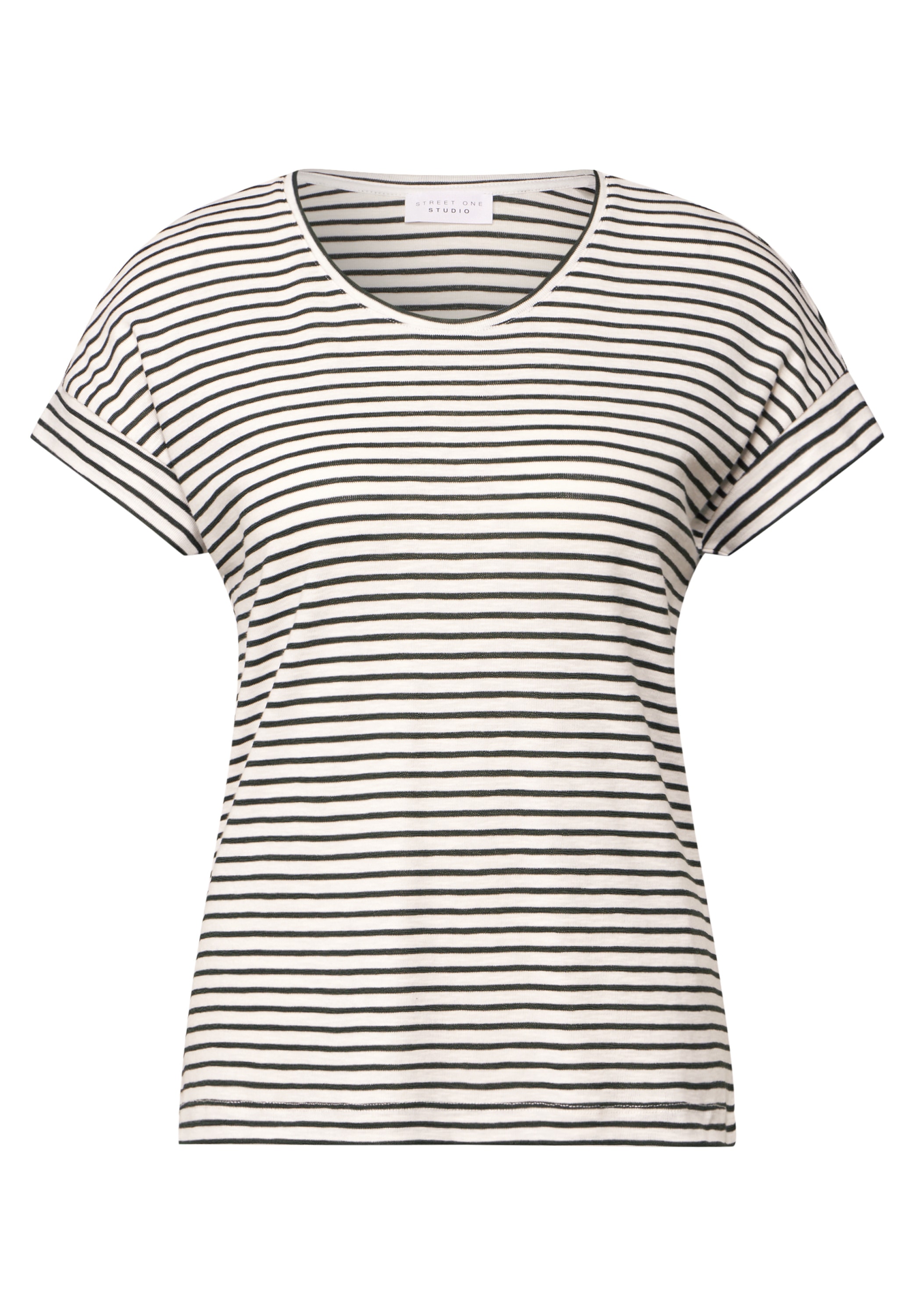 STREET ONE STUDIO Rundhalsshirt, mit Rundhalsausschnitt