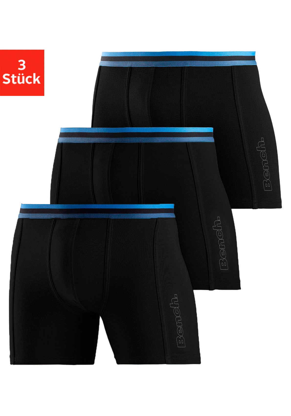 Bench. Langer Boxer, (Packung, 3 St.), Unterhosen mit elastischem Bund und günstig online kaufen