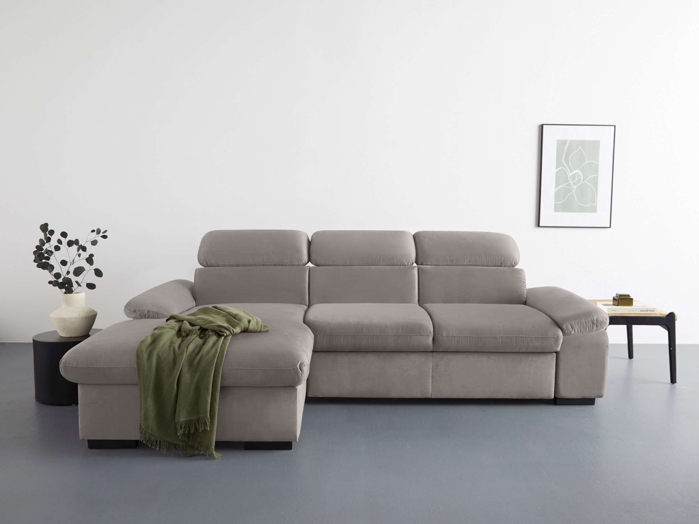 COTTA Ecksofa "Lola L-Form mit Kopfteilfunktion & Hocker", (Set, mit Hocker günstig online kaufen