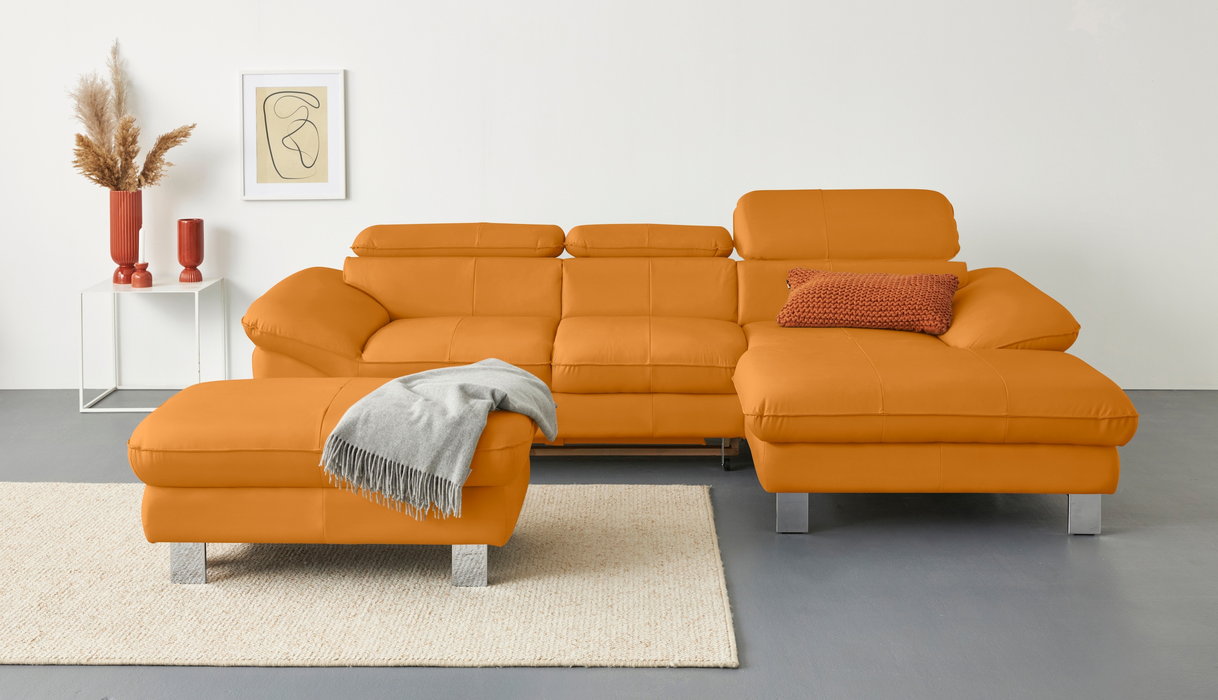 COTTA Ecksofa "Driver L-Form" mit Kopfteilverstellung, wahlweise mit Bettfu günstig online kaufen