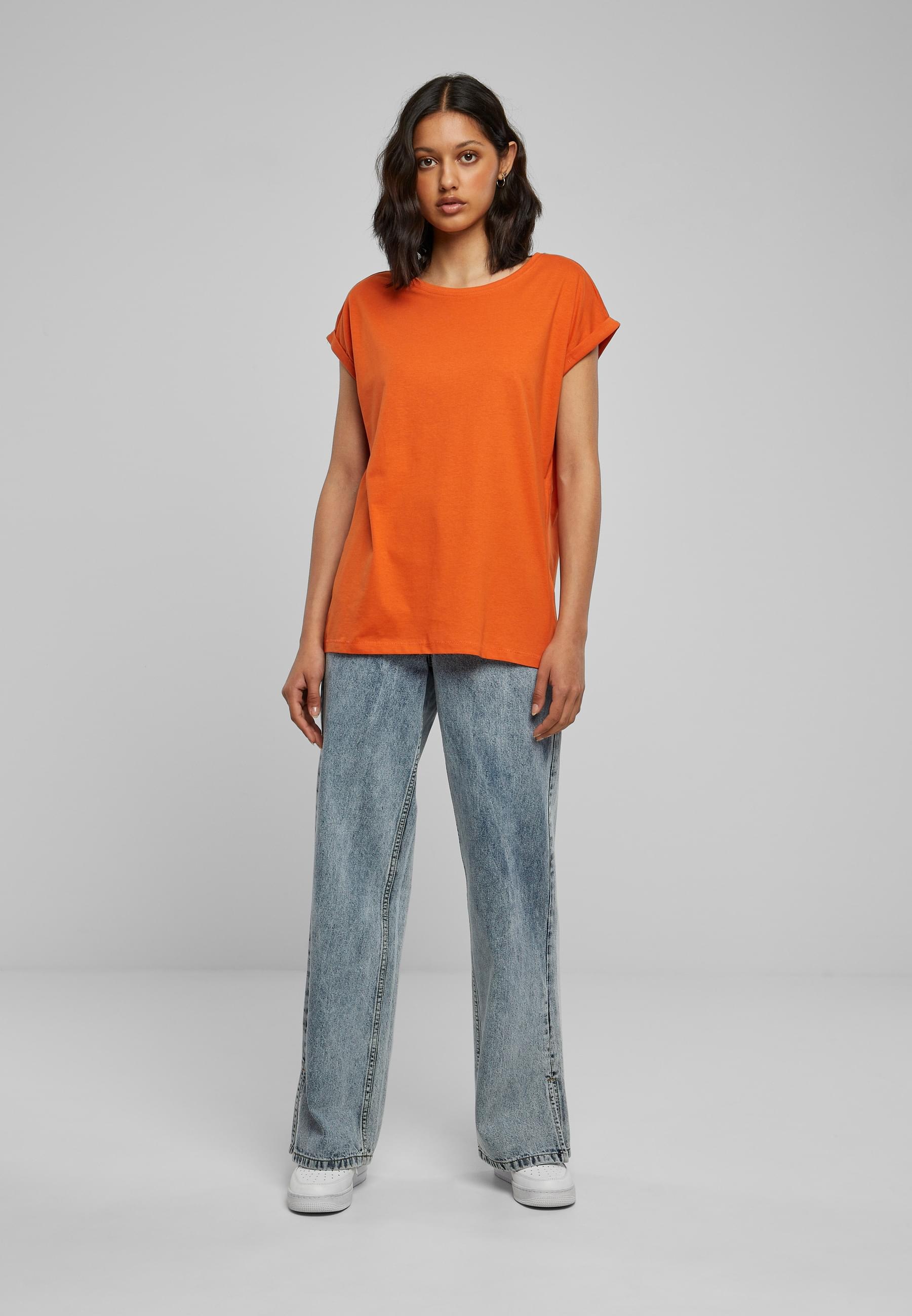URBAN CLASSICS Kurzarmshirt »Urban Classics Damen Ladies Extended Shoulder Tee«, (1 tlg.)