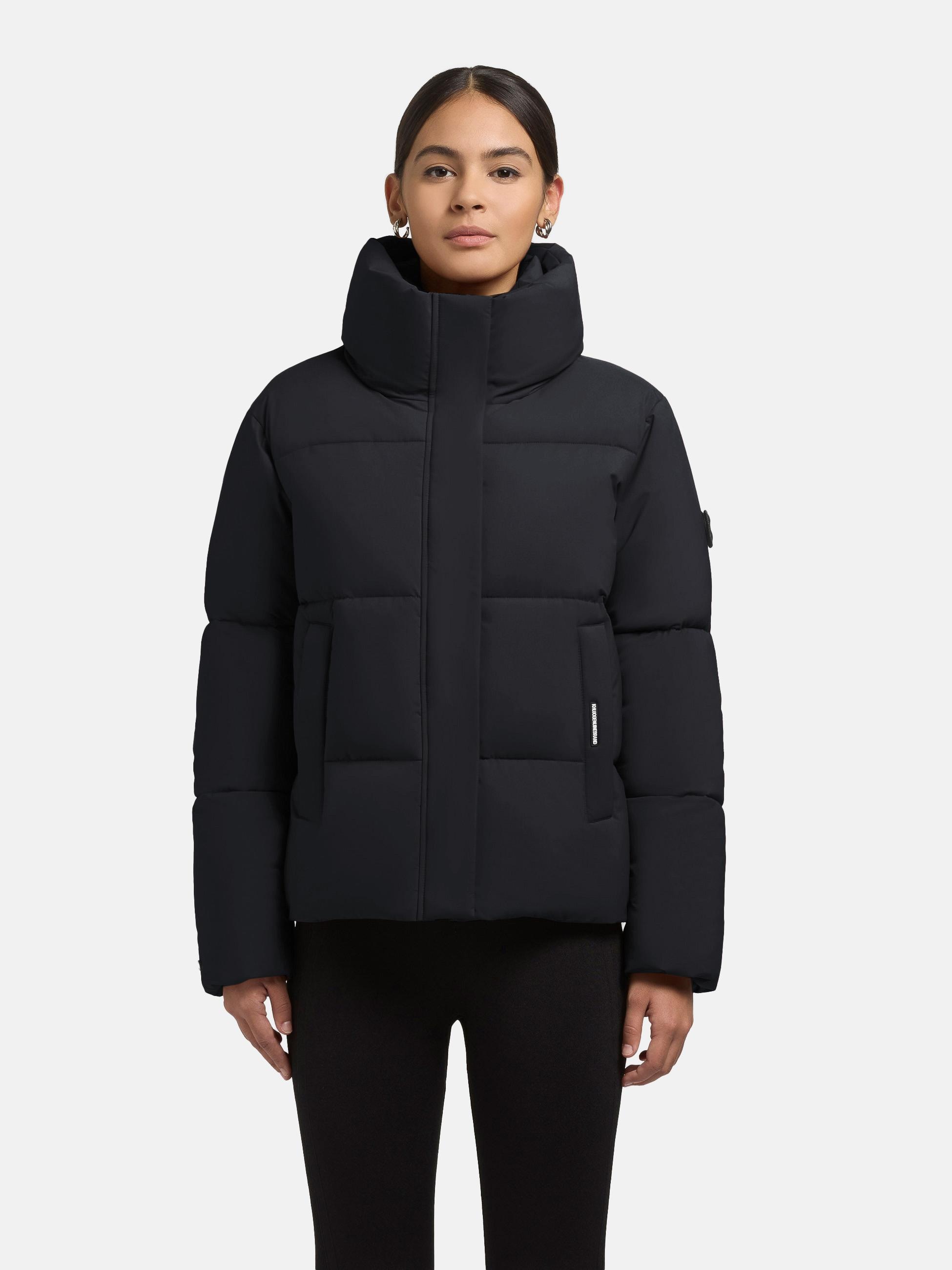 khujo Winterjacke "Rinja2 Matt" ohne Kapuze Warme Steppjacke mit hohem Kragen