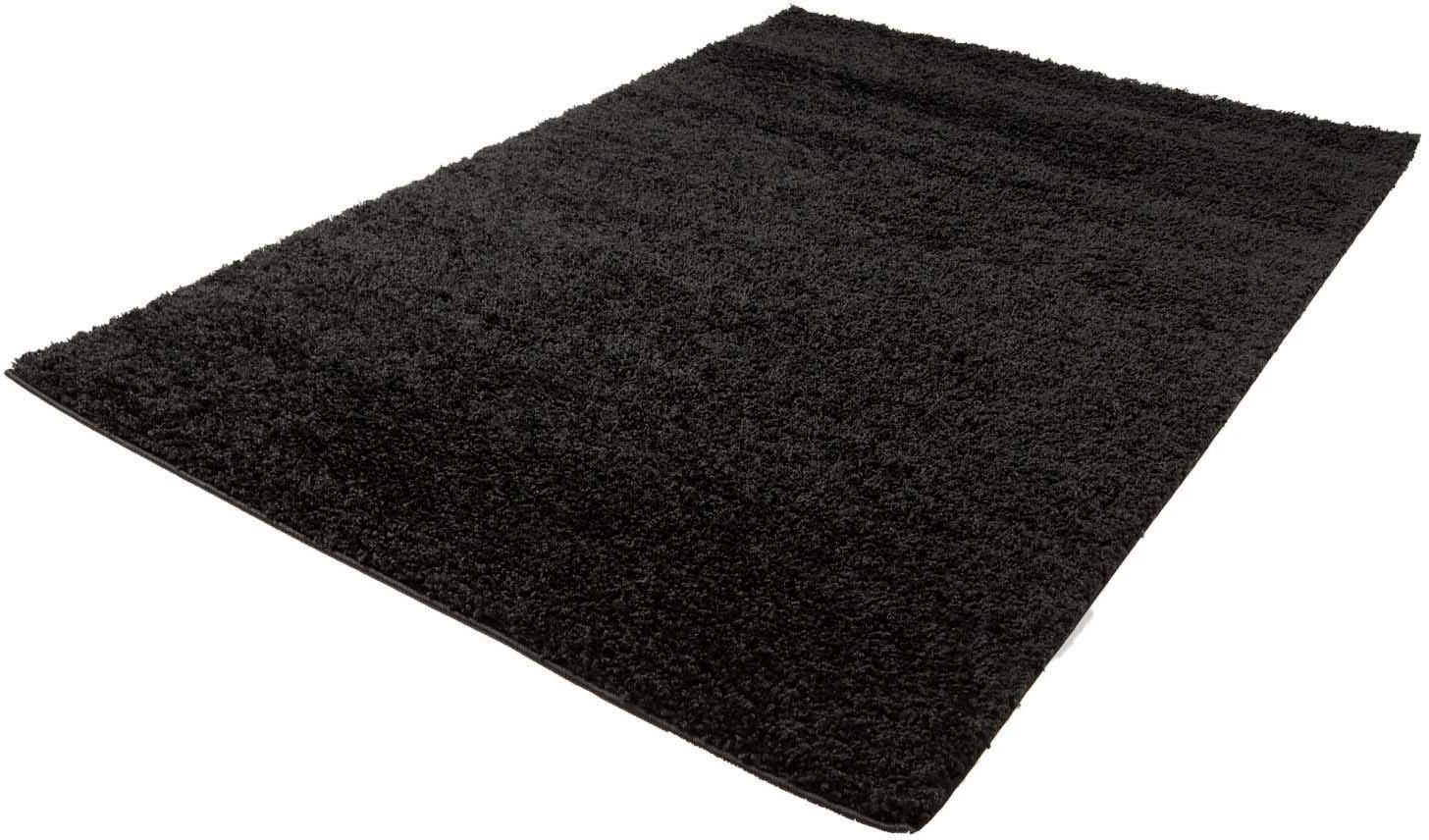 Carpet City Hochflor-Teppich "Shaggi uni 500" rechteckig 30 mm Höhe Läufer, günstig online kaufen
