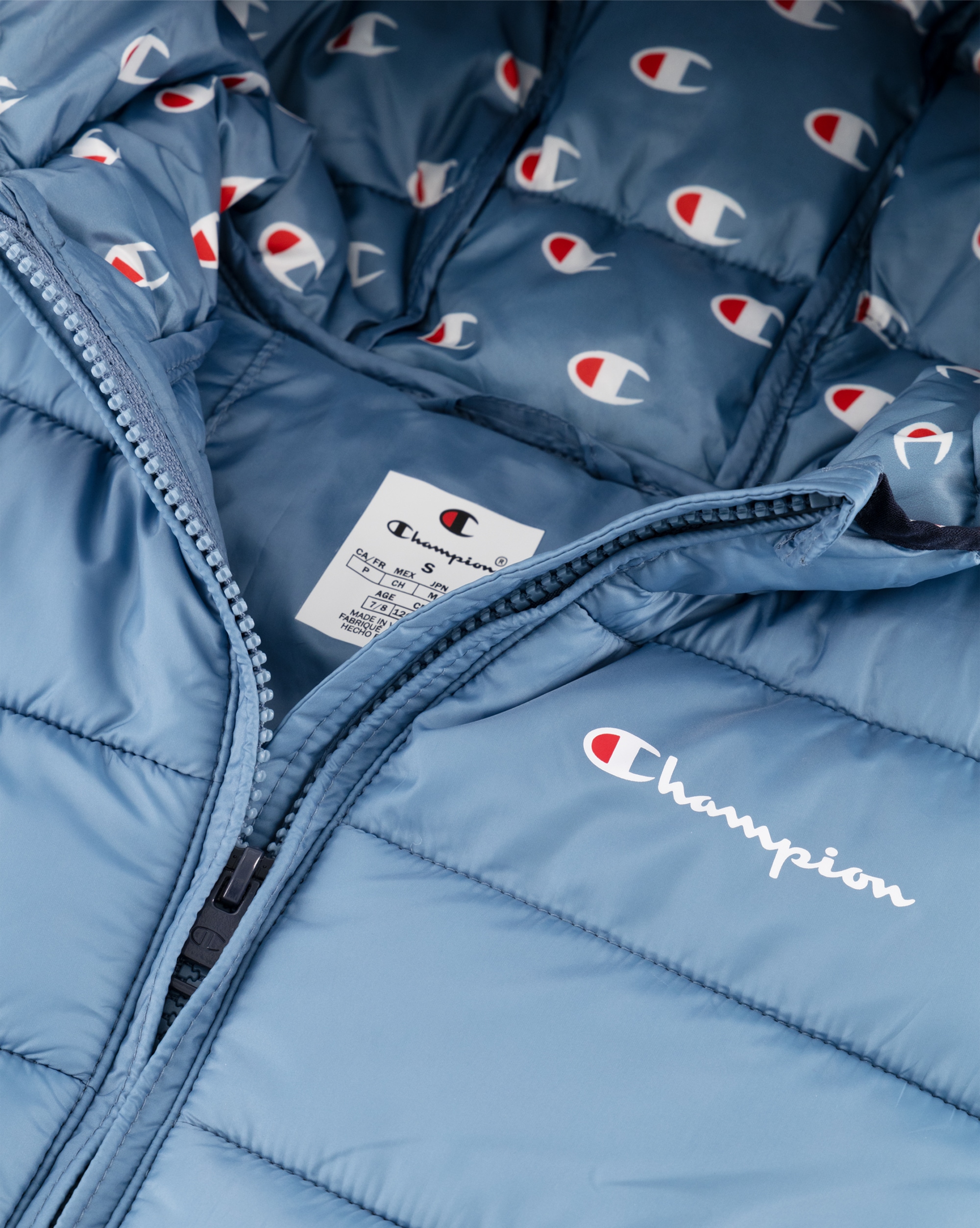 Champion Steppjacke, mit Kapuze, Für Kinder