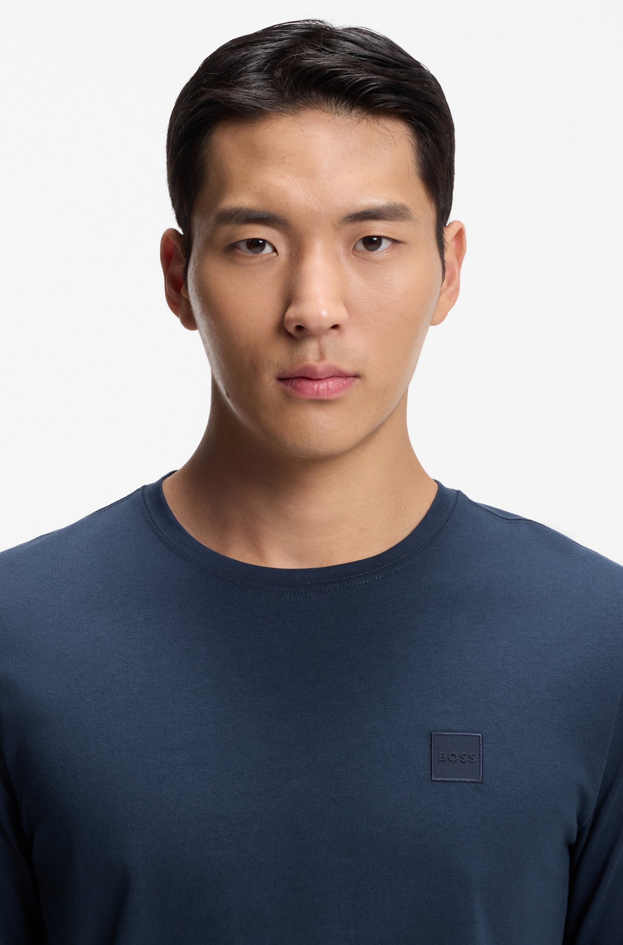 BOSS ORANGE Langarmshirt "Tacks" mit Markenlogo auf der Brust günstig online kaufen