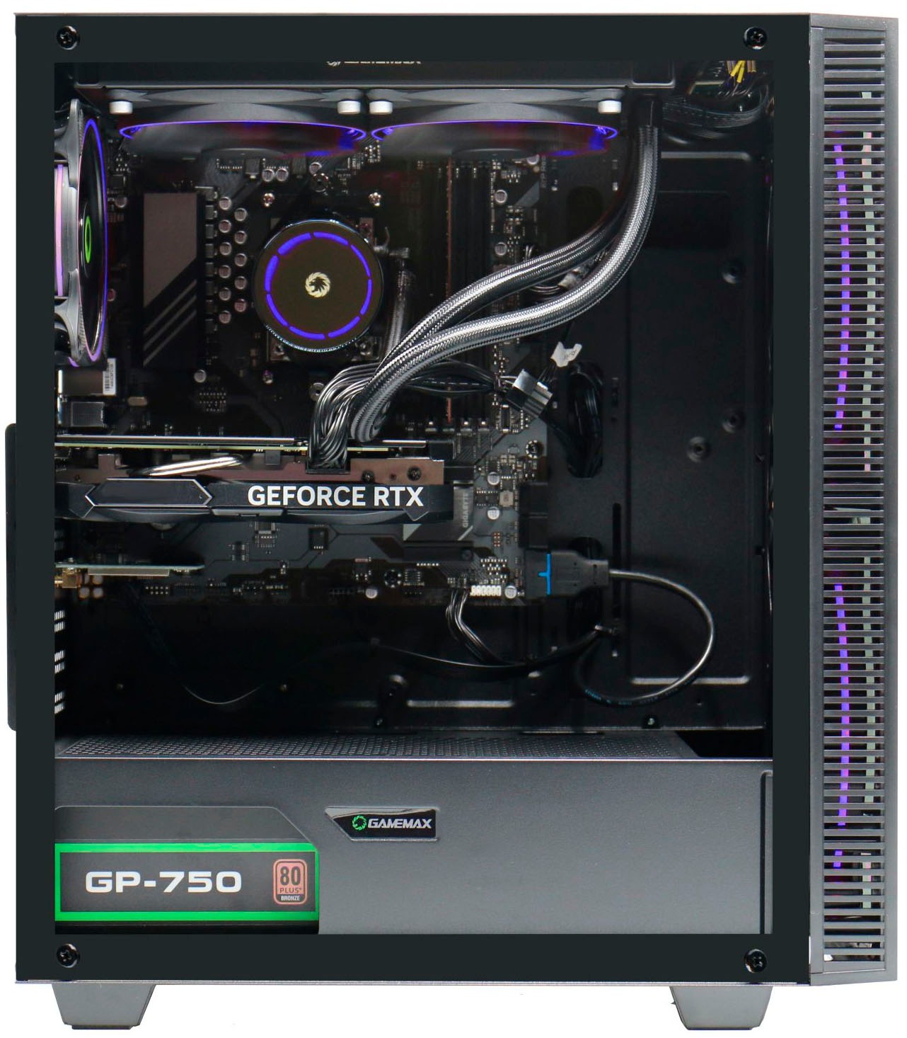 GAMEMAX Gaming-PC-Komplettsystem »GigaDeal Black Hole 2812 AMD Ryzen 5 7500F 32GB DDR5 1TB SSD RTX 5070« 32 ″ AMD Ryzen 5 GeForce RTX™ 5070 32 GB RAM 1.000 GB SSD Windows 11, DDR5 RAM + Gigabyte GS32QCA LED-Monitor Curved, 80 cm 32"