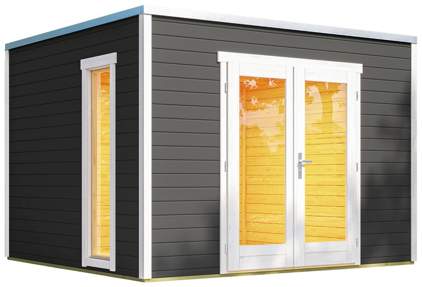 weka "Designhaus P285" mit Panorama-Glastüren und hohem Fenster