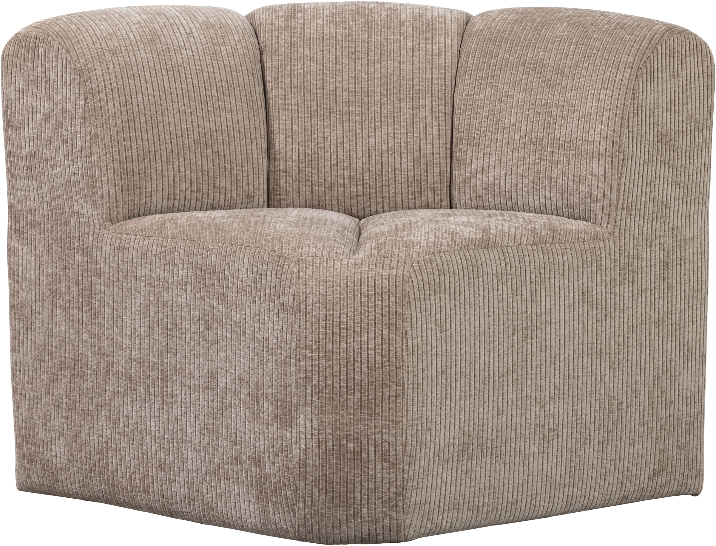 WOOOD Sofa-Eckelement "Mojo mit Rückenlehne und Jacquard-Rippenbezug B 83 x T 83 x H 83 cm" Ausgezeichnete Verschleißfestigkeit, Tragkraft 120 kg, kombinierbar
