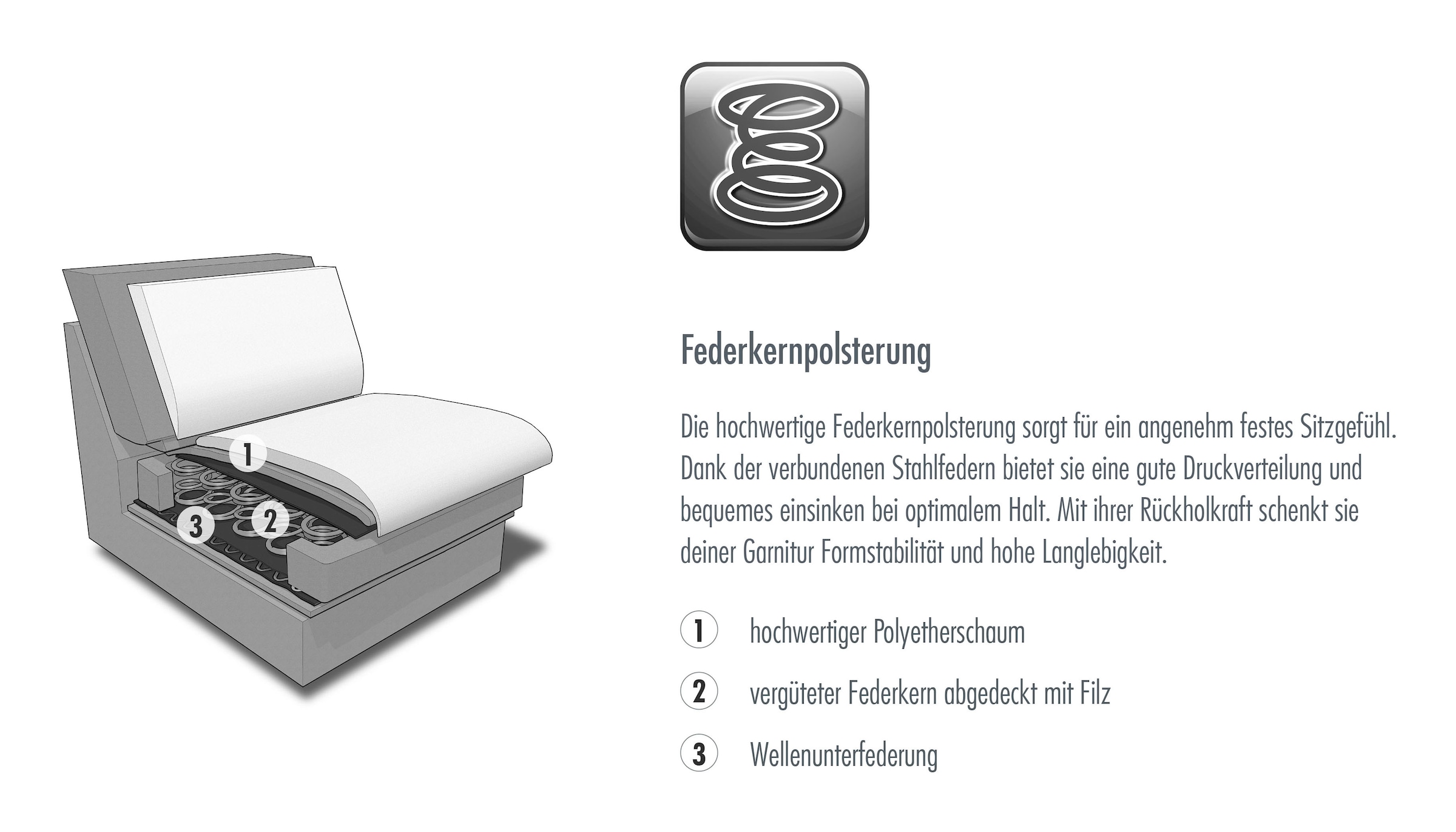 set one by Musterring Ecksofa »SO 3600 optimaler Sitzkomfort in Federkern o. Kaltschaum, 2 Sitzhöhen«, Sitzhöhe 42 cm, Federkern, B 293 x T 180 cm, Kama stone
