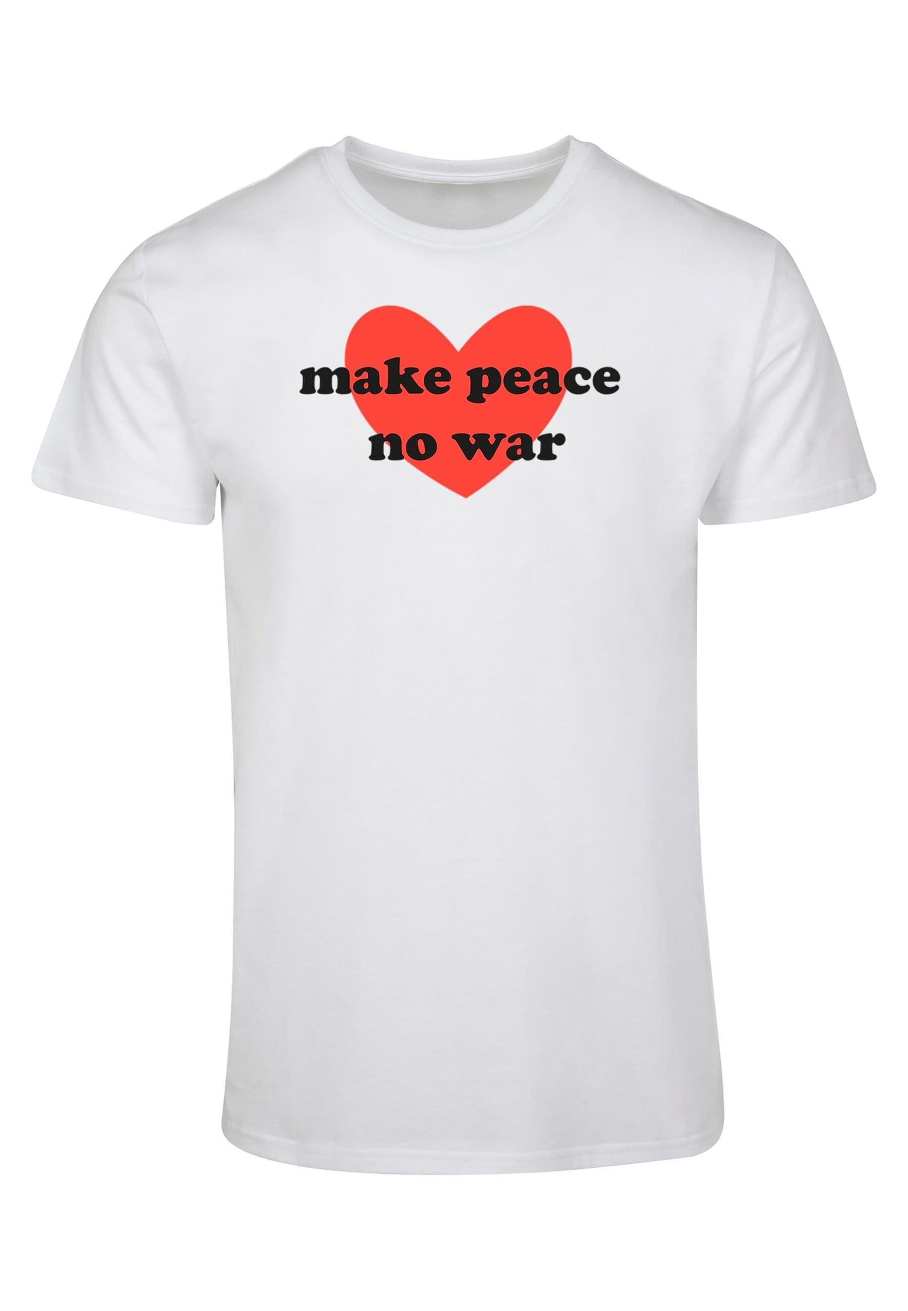 T-Shirt »Merchcode Herren Peace - Red Heart White Basic T-Shirt«, (1 tlg.)