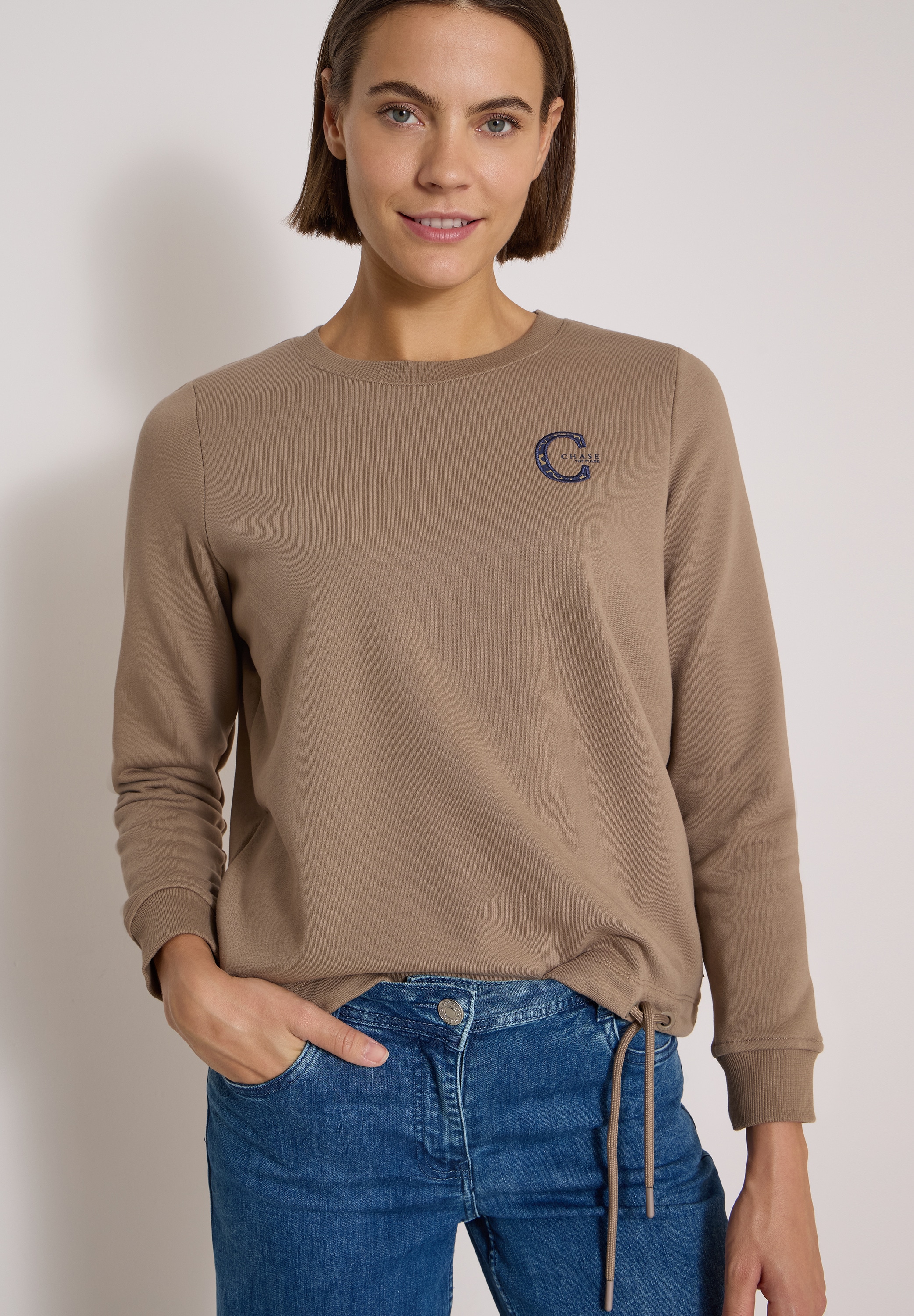 Cecil Sweatshirt, mit Elastiksaum und Tunnelzug