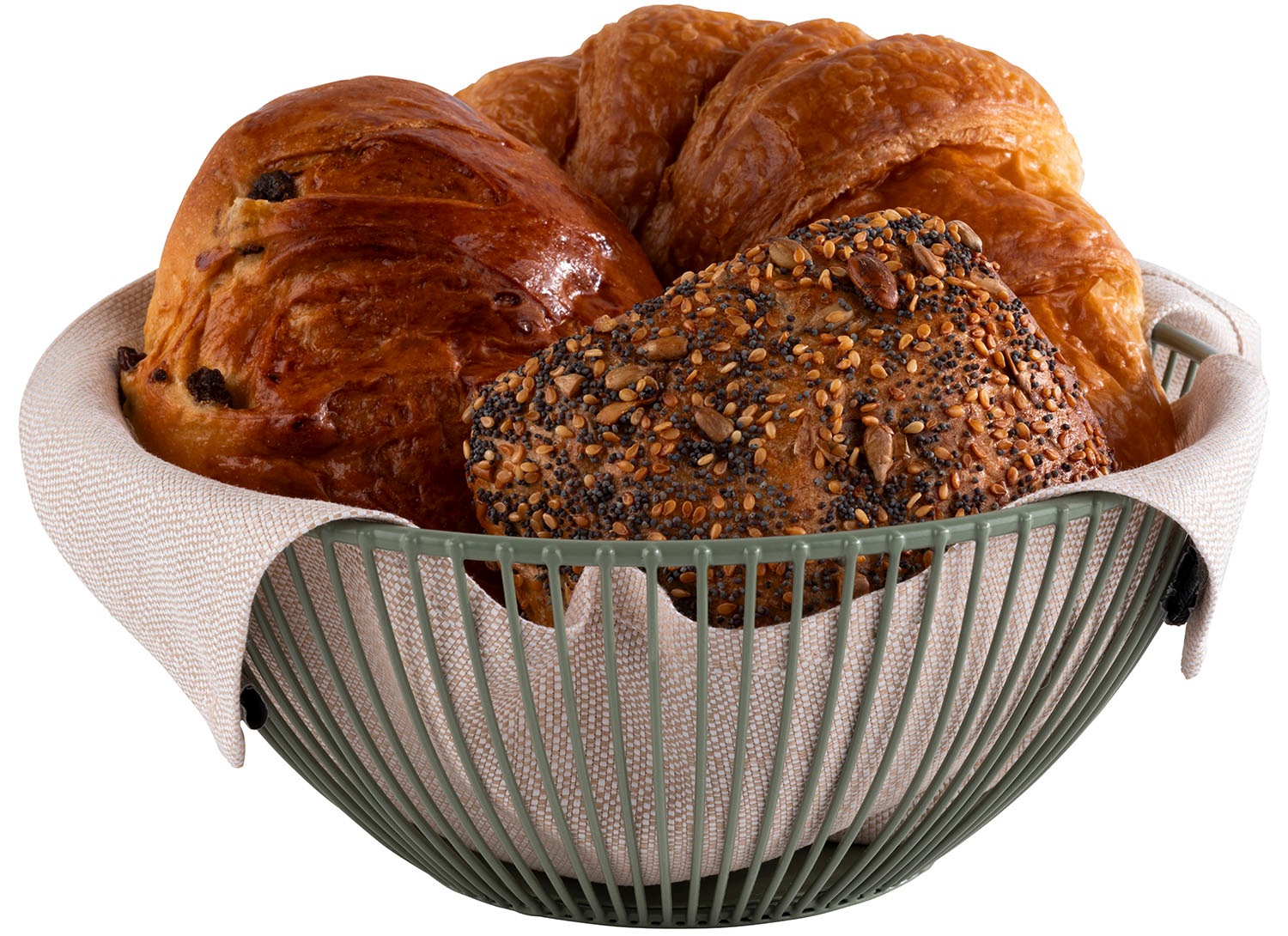 APS Brotkorb "SVART", B:20cm H:8cm, grün, Lebensmittelaufbewahrungsbehälter, Ø 20 cm, H: 8 cm