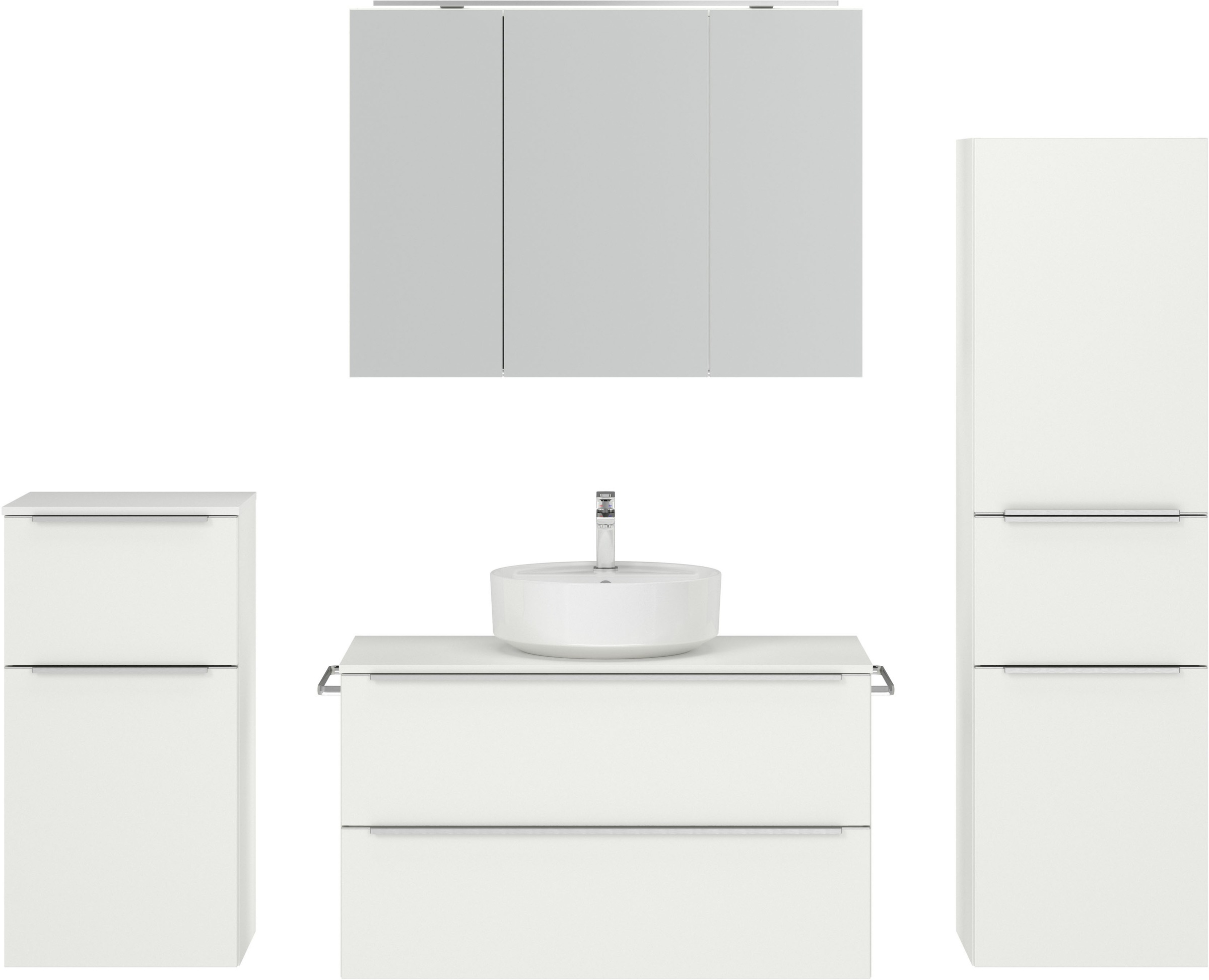 nobilia Badmöbel-Set "Alvene" vormontiert, mit Soft-Close, 4 Stk. tlg. günstig online kaufen