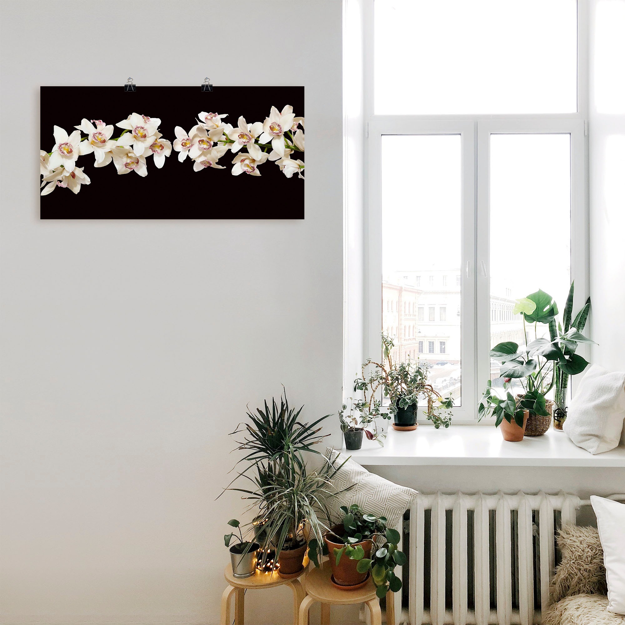 Artland Wandfolie »Weiße Orchideen«, Blumen, (1 St.), selbstklebend