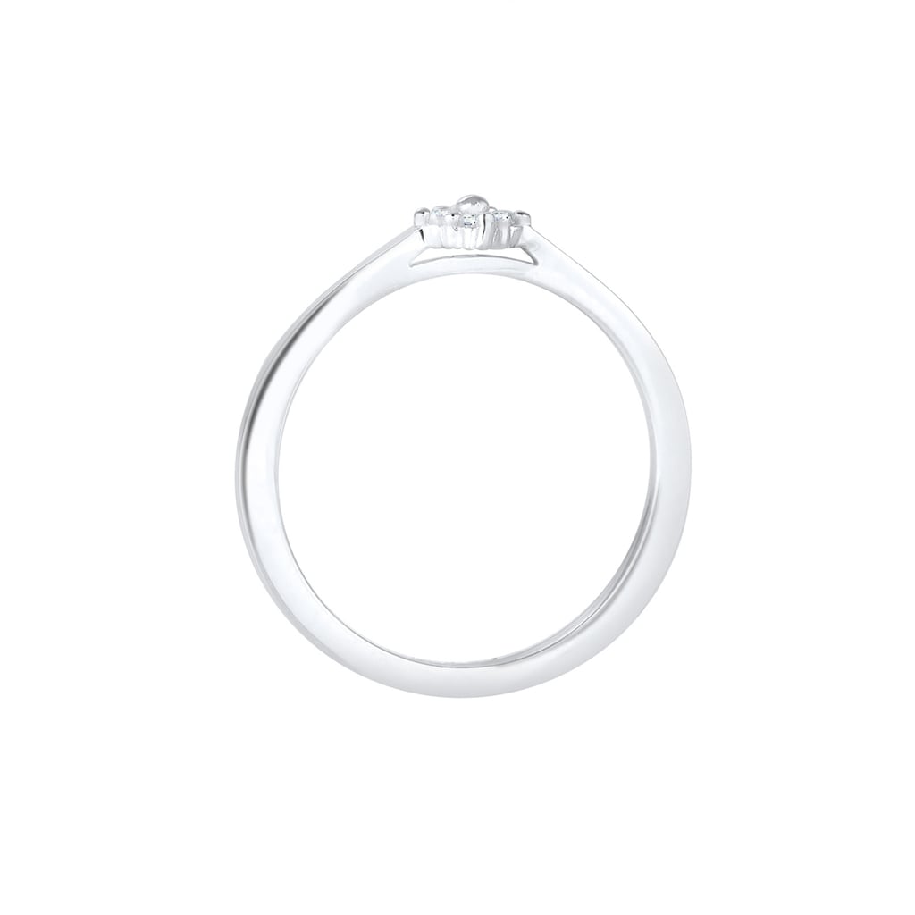 Elli DIAMONDS Verlobungsring »Diamant (0.08 ct.) Verlobung Klassik 925 Silber«