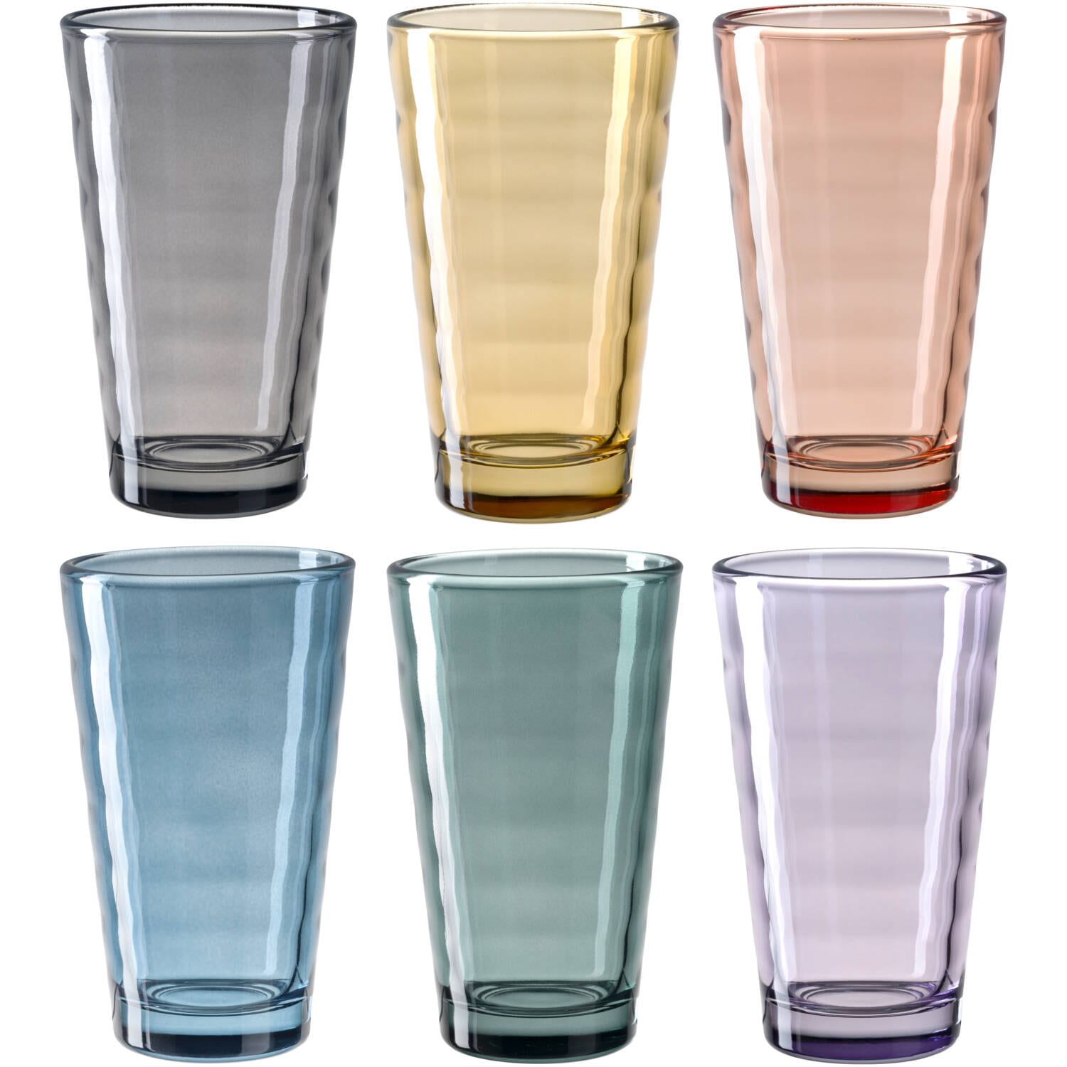 LEONARDO Gläser-Set »Trinkgläser VERSO, 6er-Set, 300 ml« das wellenartige Relief verleiht eine dreidimensionale Optik