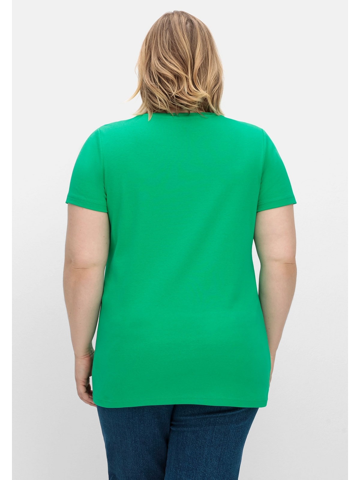 Größen«, für Sheego »Große | T-Shirt BAUR bestellen V-Ausschnitt mit