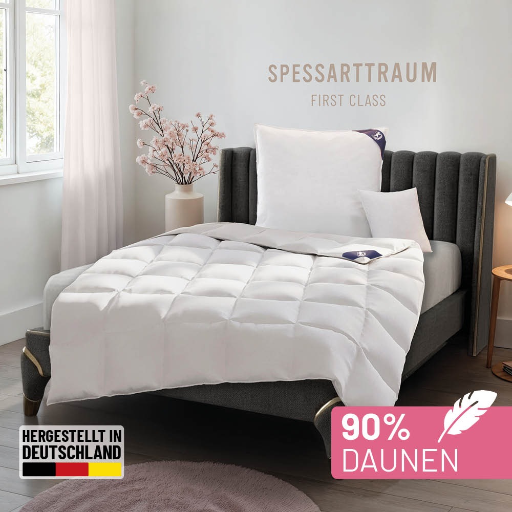 SPESSARTTRAUM Daunenbettdecke "First Class" normal Füllung 90Daunen10FedernKlasse1Downpasszertifiziert 1 Stk. tlg. 5 Wärmeklassen & 6 Größen, Bestseller