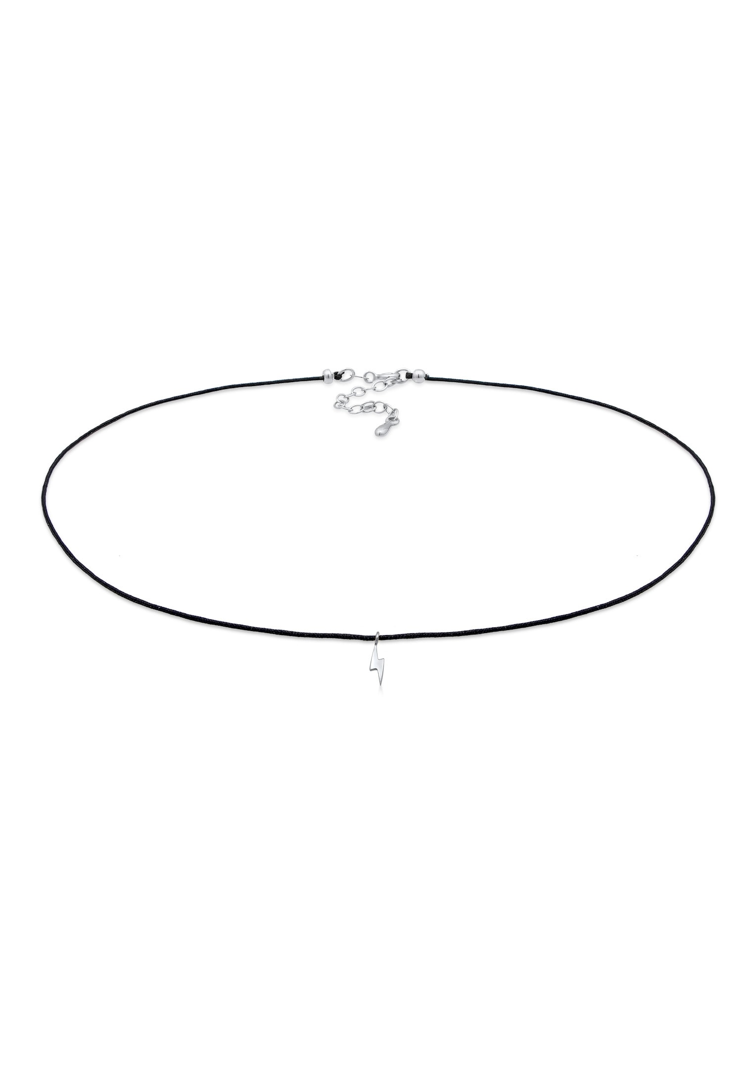 ELLI Damen Choker "Halskette Choker Blitz Nylonkette 925 Silber", ohne Stein, Silber 925 (Sterlingsilber), silber, Silber 925 (Sterlingsilber),