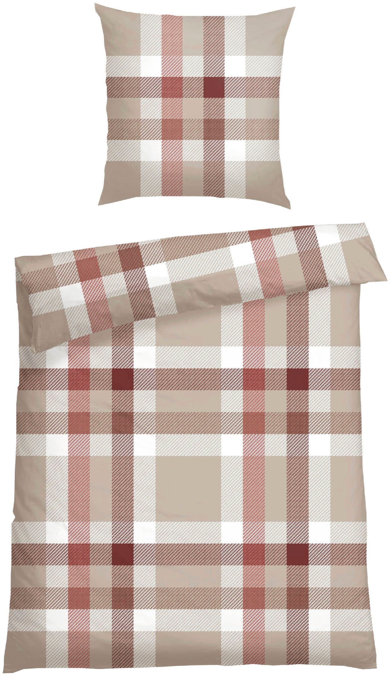 Schiesser Bettwäsche "Kris aus weicher Baumwolle mit markanten Karos" 2 Stk günstig online kaufen