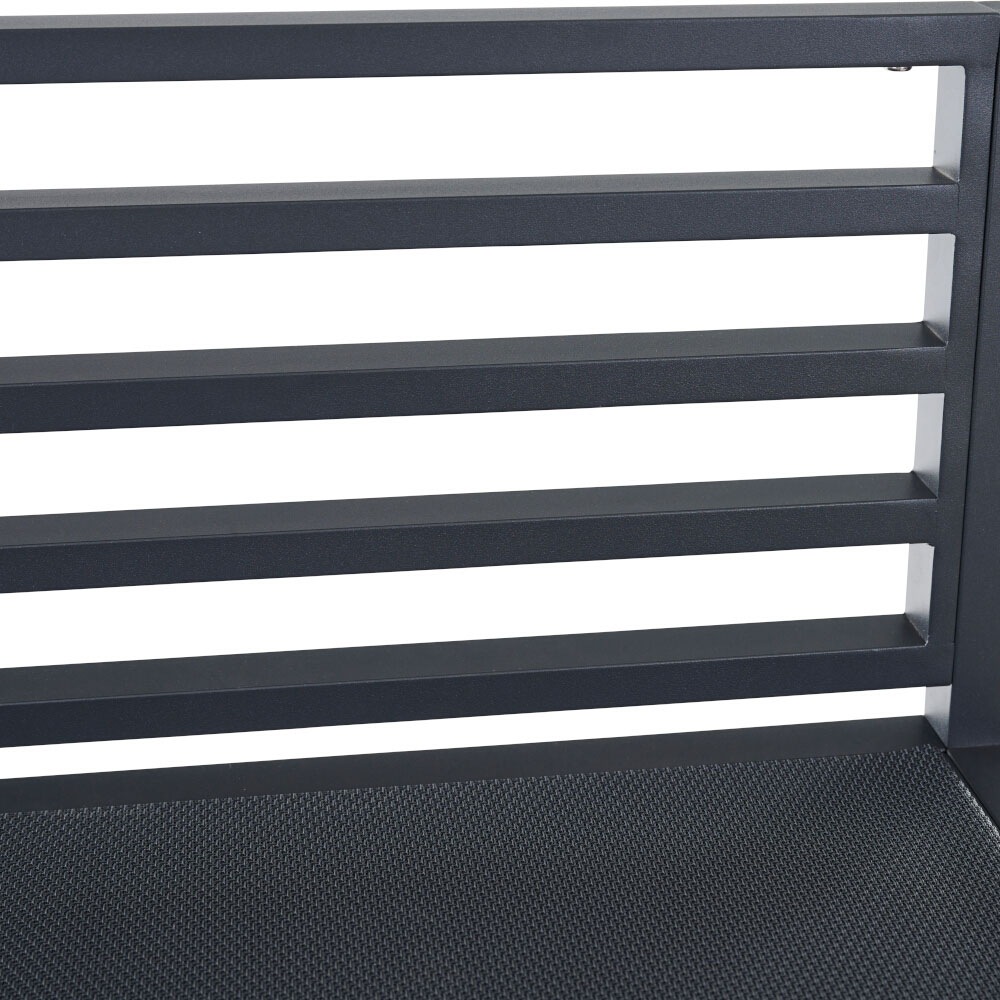 Siena Garden Gartentisch »PALMA Mittelelement mit Gitter« Aluminiumrahmen, Ranotex® Bezug dunkelgrau