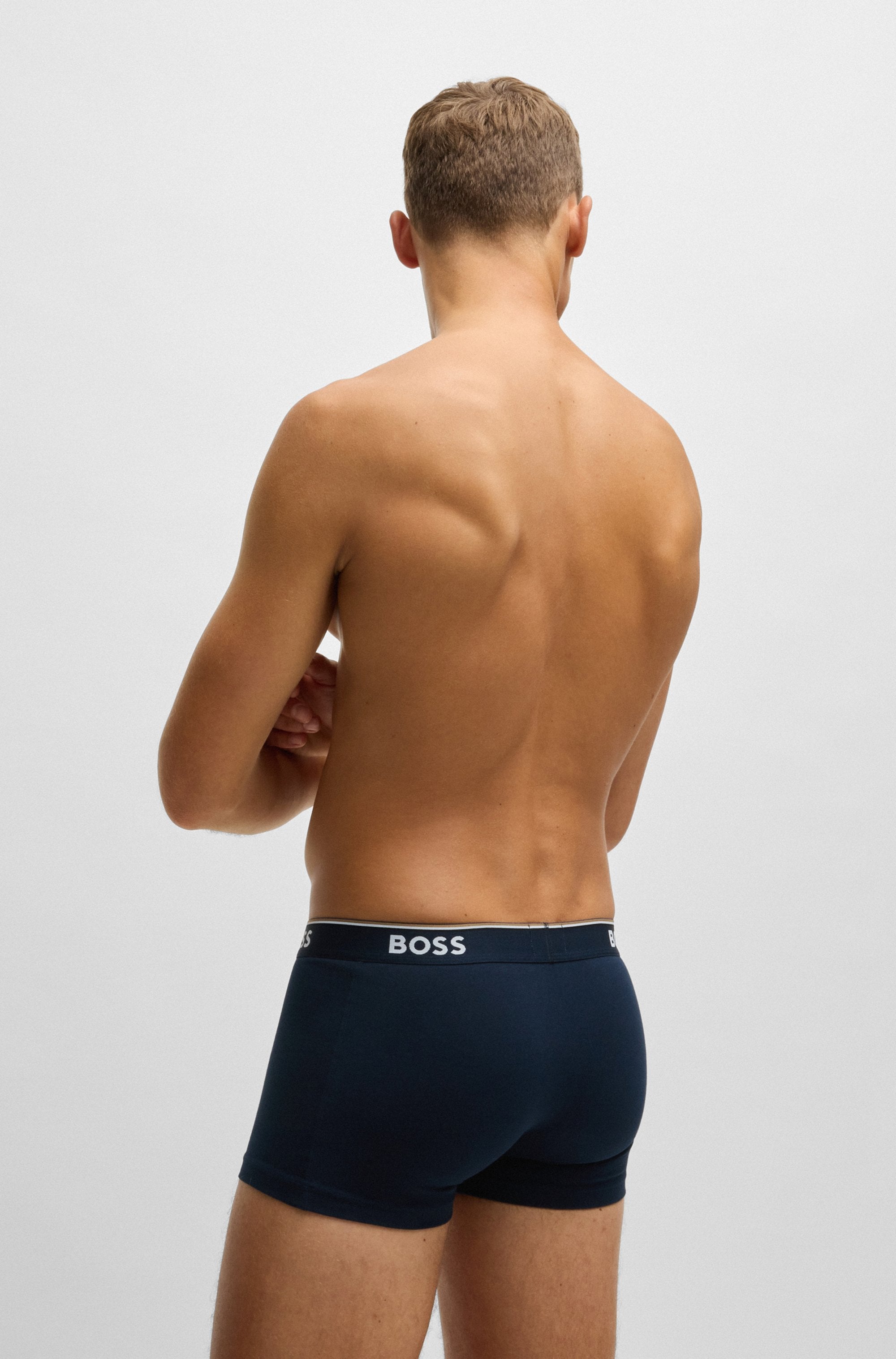 BOSS Boxer, (Packung, 3 St., 3er-Pack), mit BOSS Schriftzug auf dem Bund