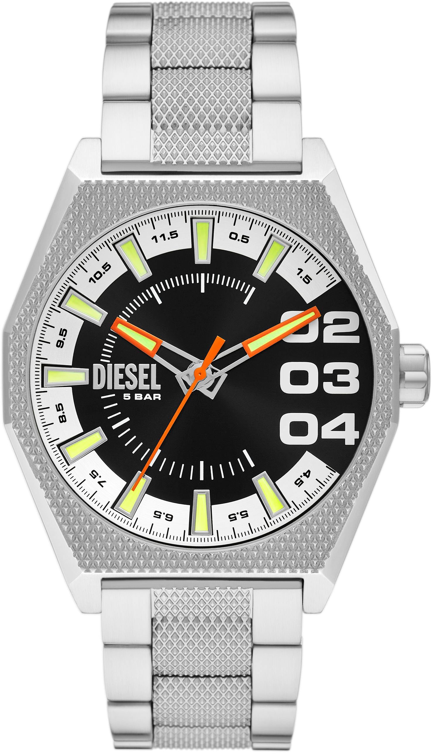 Diesel Quarzuhr »SCRAPER, DZ2172«, Armbanduhr, Herrenuhr, Edelstahlarmband