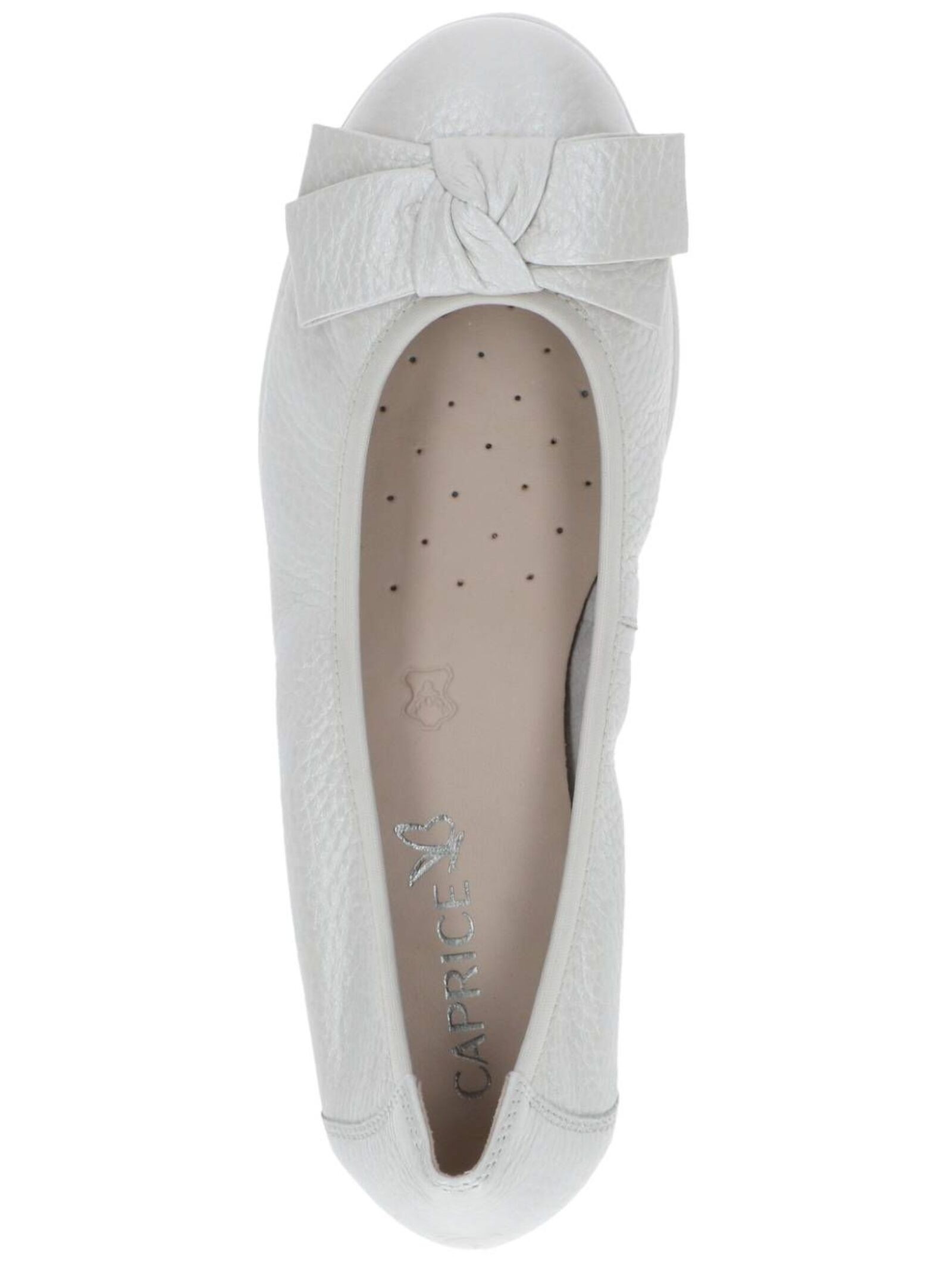 Caprice Ballerina Light Beige Leather Size 37 2