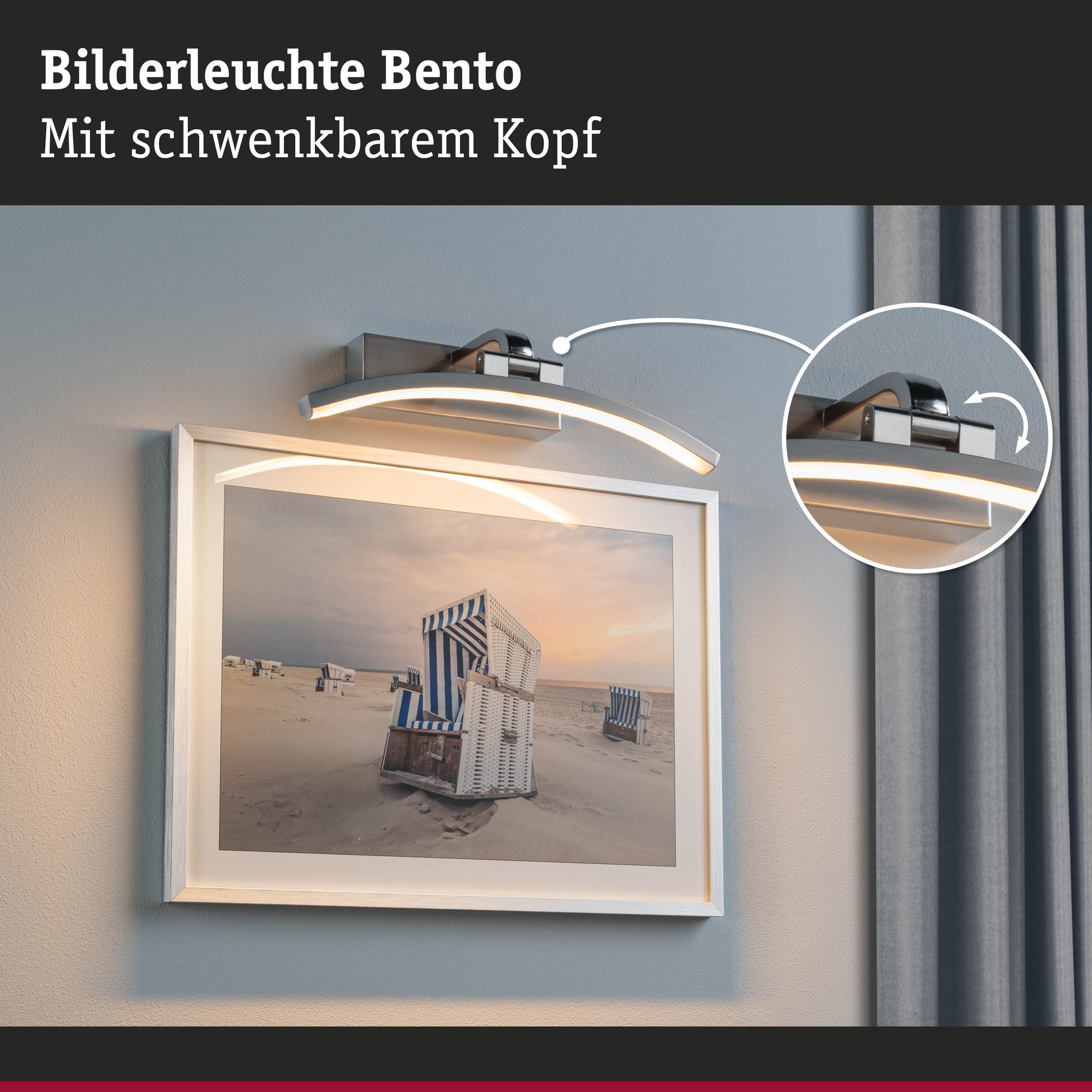 Paulmann LED Bilderleuchte »Bento 3000K, 230V«, 1 flammig