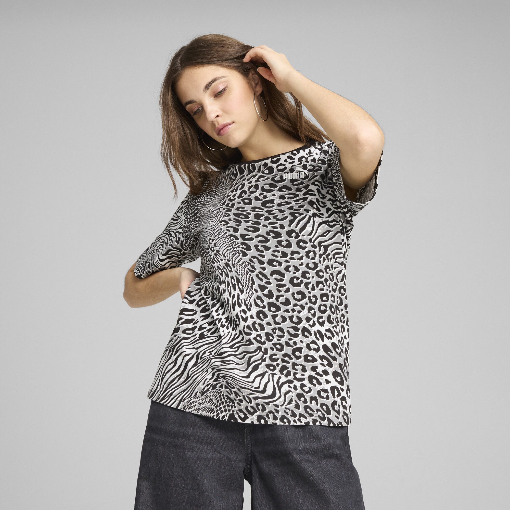 PUMA T-Shirt »Essentials Graphic Animal Relaxed T-Shirt Damen«