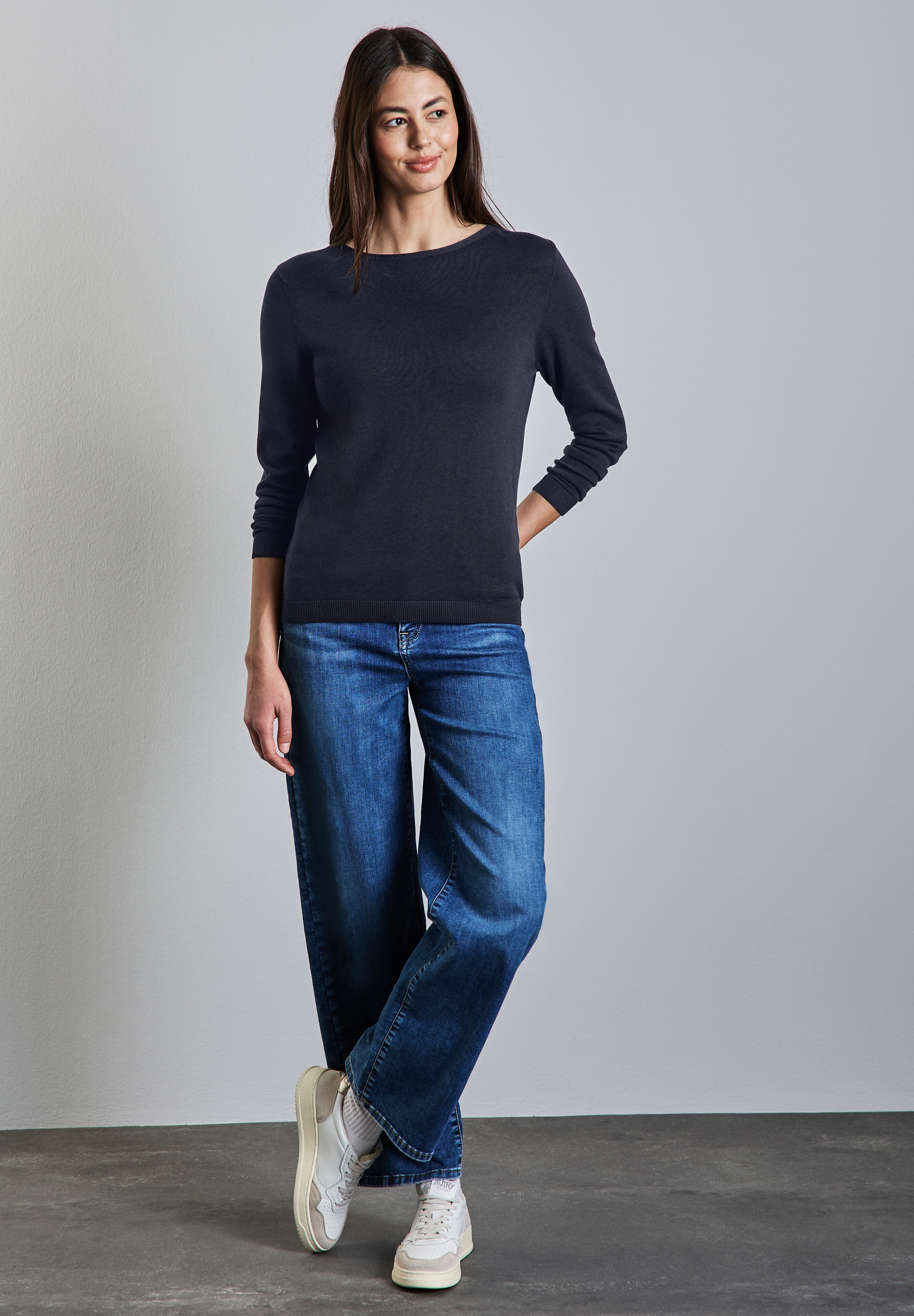 STREET ONE Strickpullover, mit U-Boot-Ausschnitt