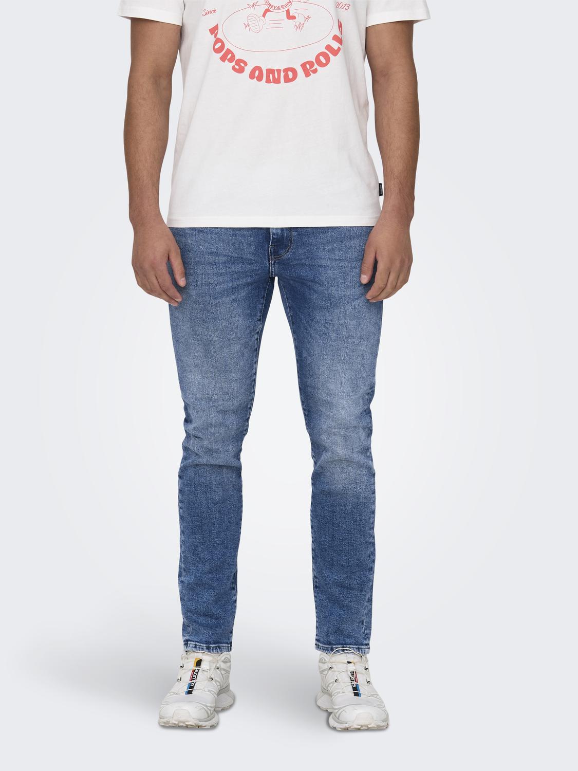 ONLY & SONS Straight-Jeans "ONSWEFT REG. MBD 5094 TAI DNM NOOS" Baumwollmischung, straight fit