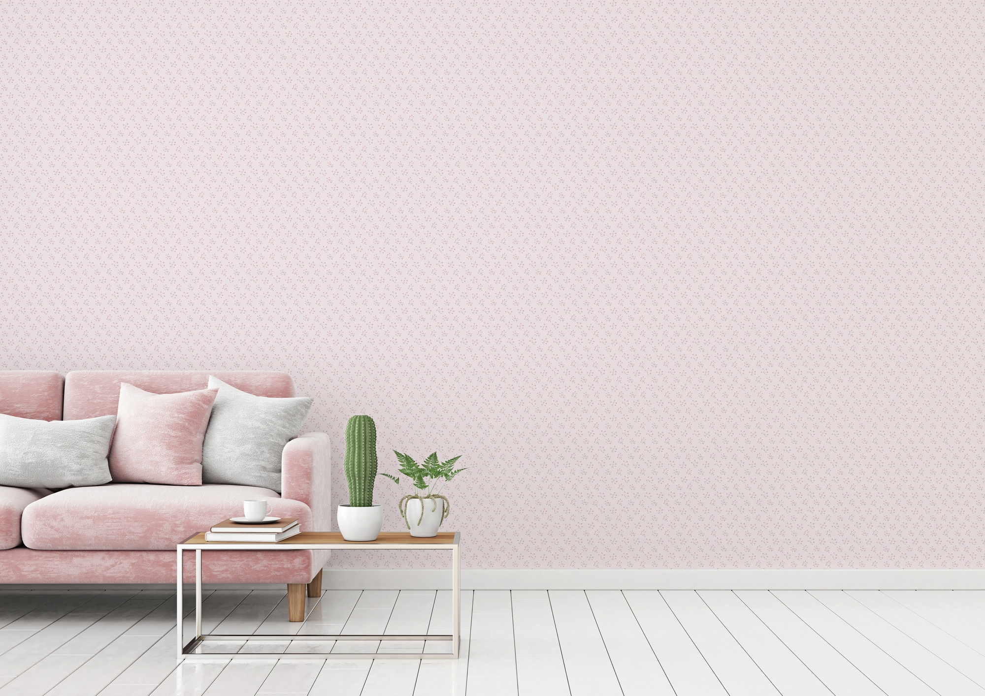 A.S. Création Vliestapete »Florale Landhaustapete«, matt-gemustert-neutral, Blümchen-Tapete Zierlich Tapeten Wohnzimmer Schlafzimmer Küche Design