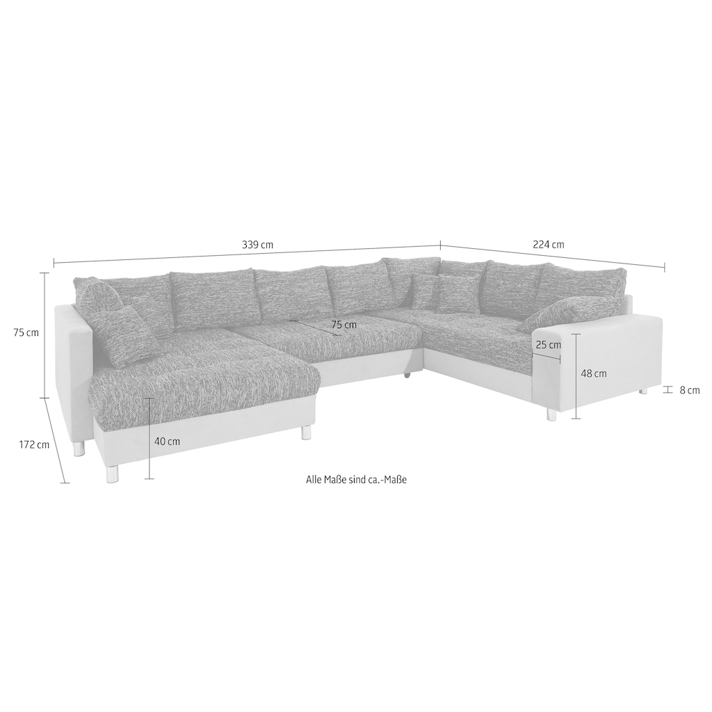 Mr. Couch Wohnlandschaft »Tobi U-Form«