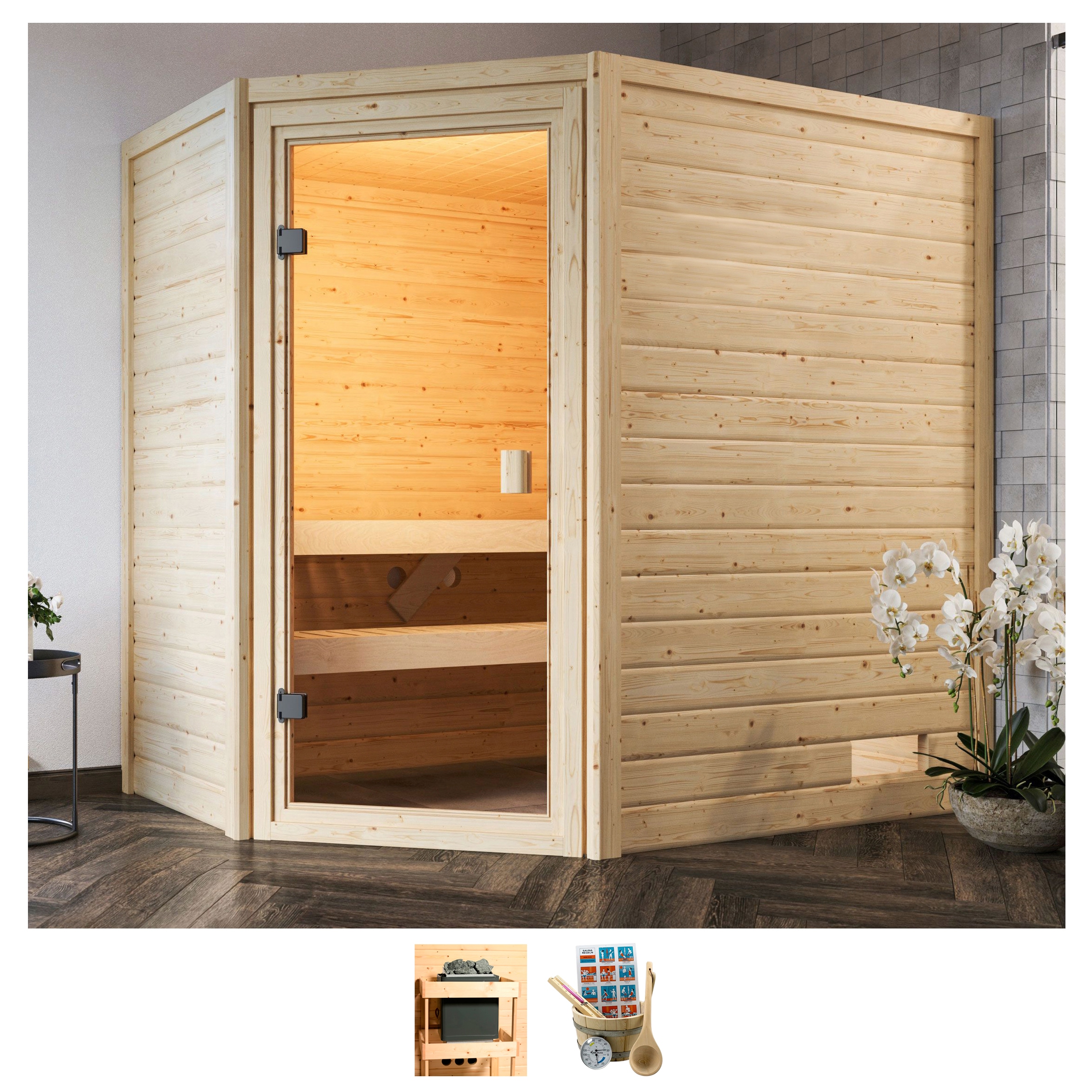 welltime Sauna »Juli«, ohne Ofen