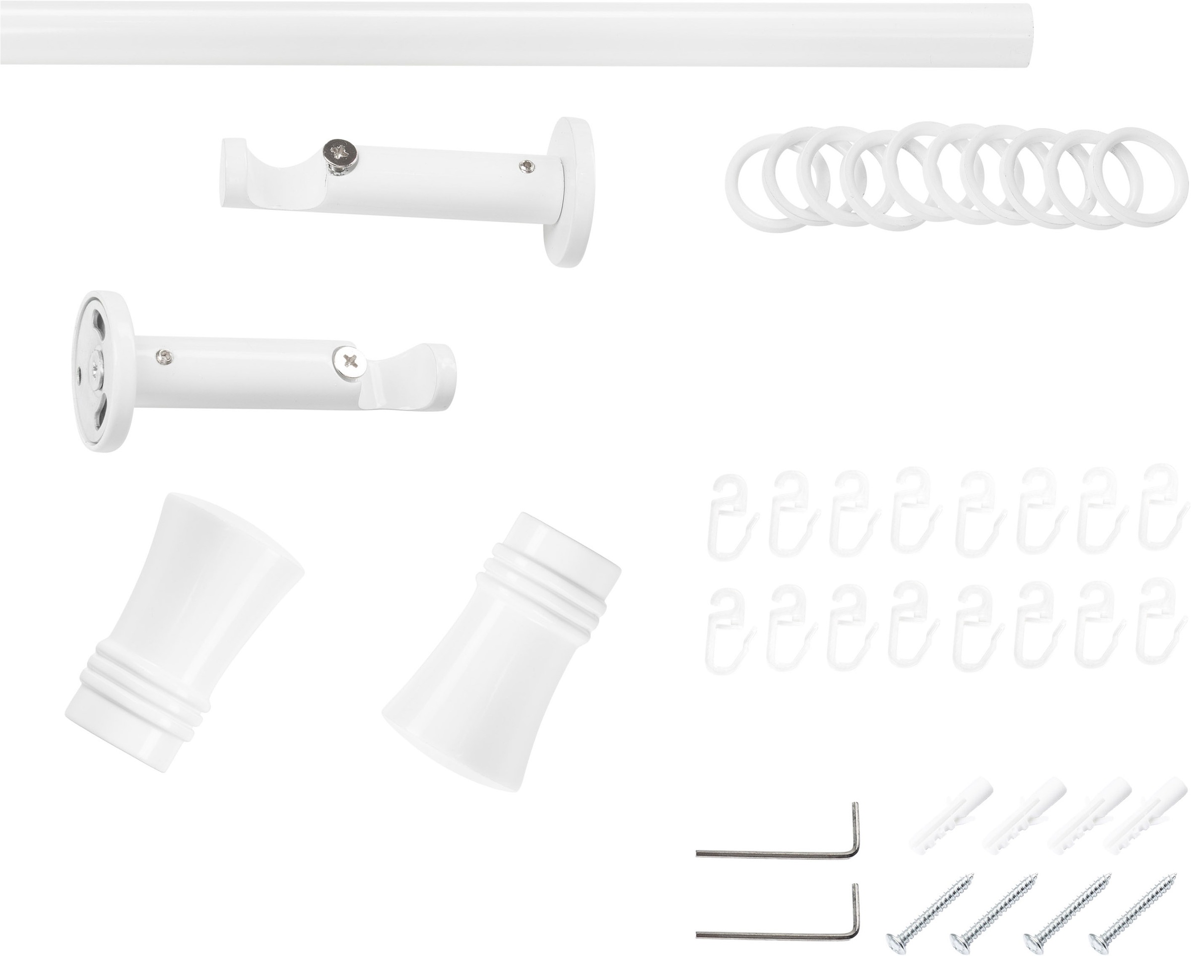 SN DECO GROUP Gardinenstange Ø 19 mm 1 läufig-läufig Fixmaß;kürzbar