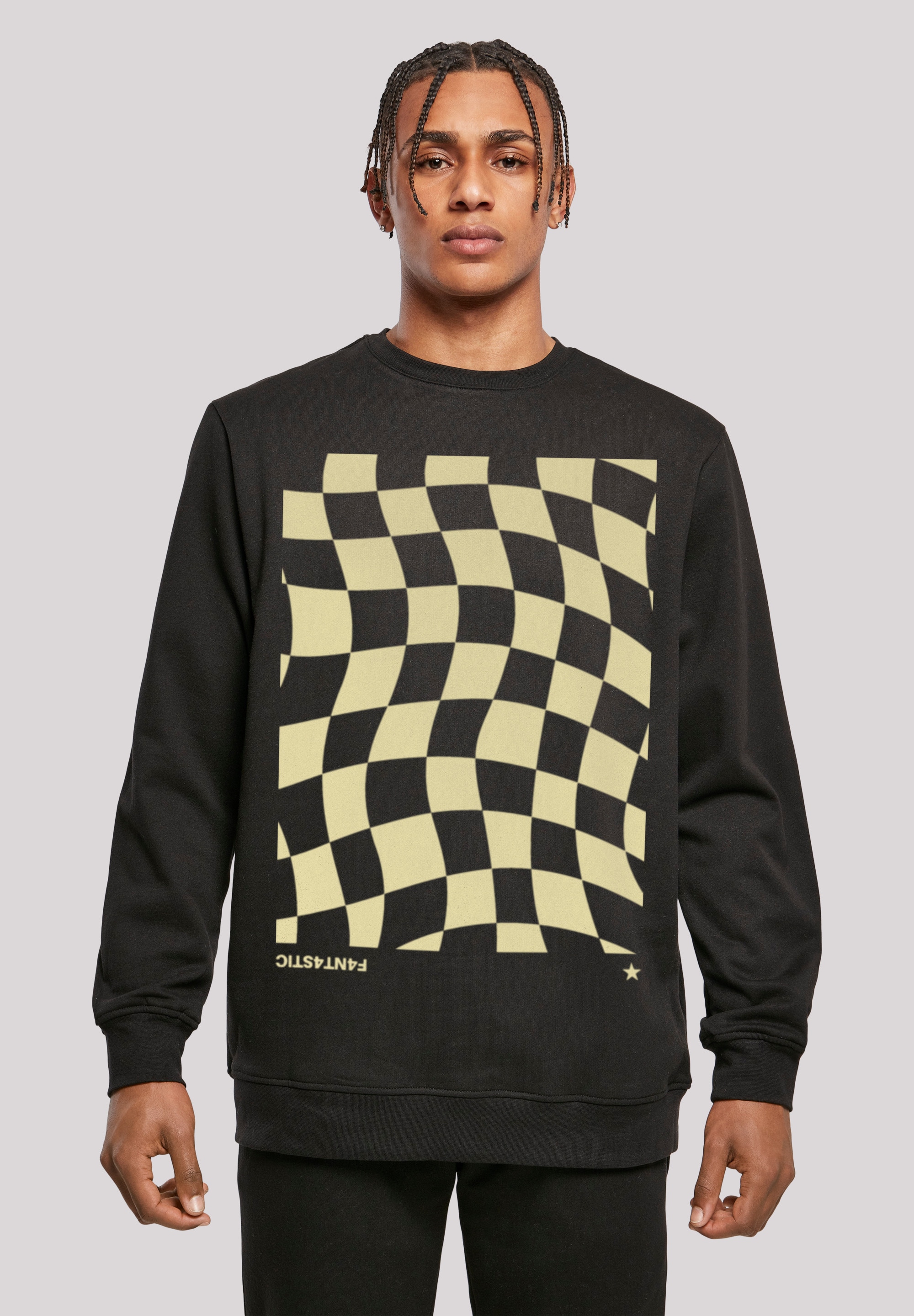 Kapuzenpullover »Wavy Schach Muster«, Print