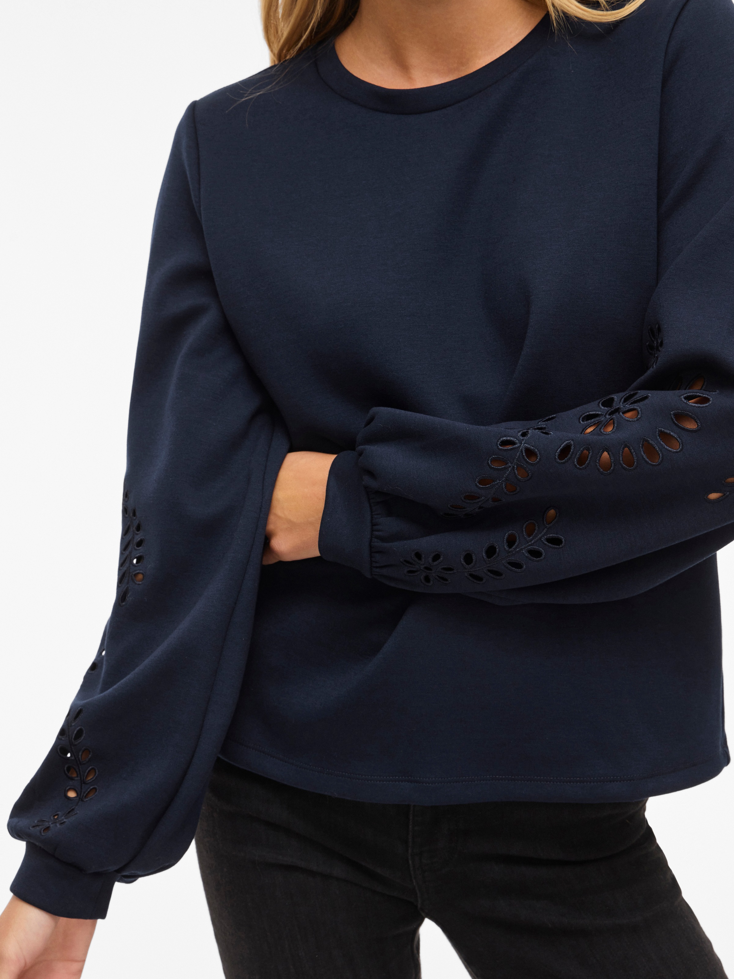 Vila Sweatshirt "VISANDY L/S DETAIL SWEAT TOP - NOOS" günstig online kaufen